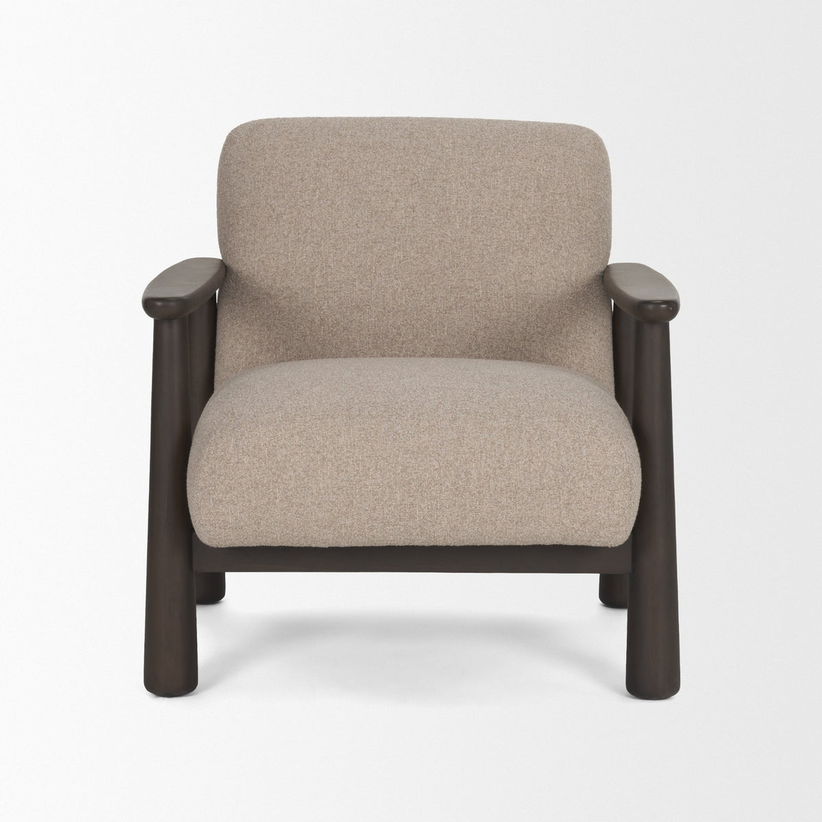 Willmar Mushroom Gray Fabric Accent Lounge Chair