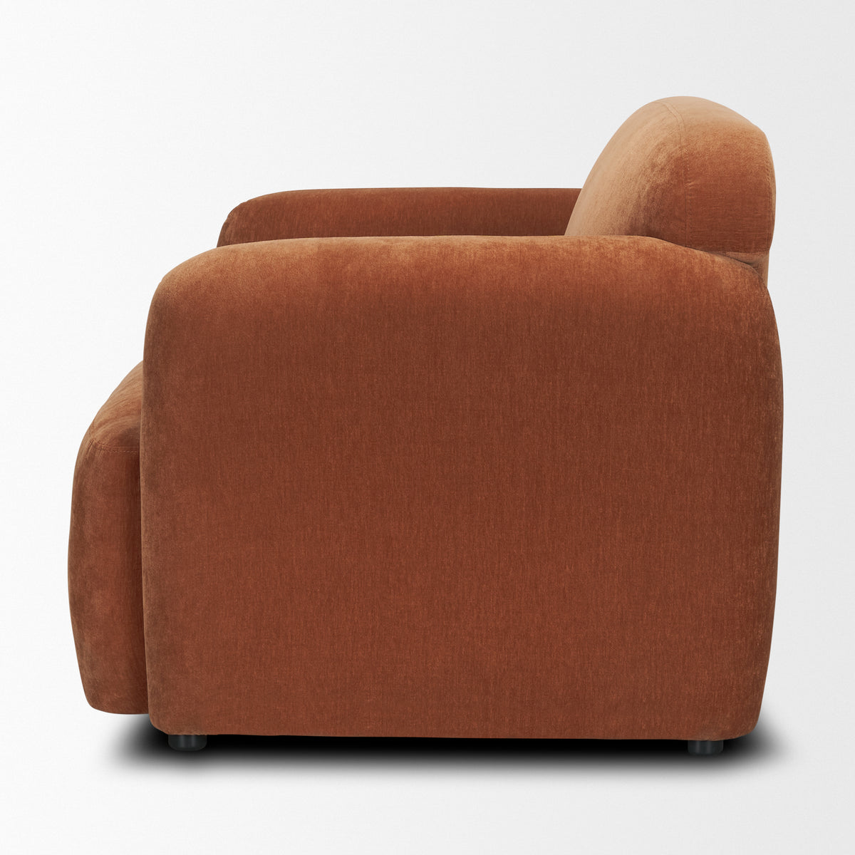 Saga Rust Stonewashed Chenille Upholstered Chair