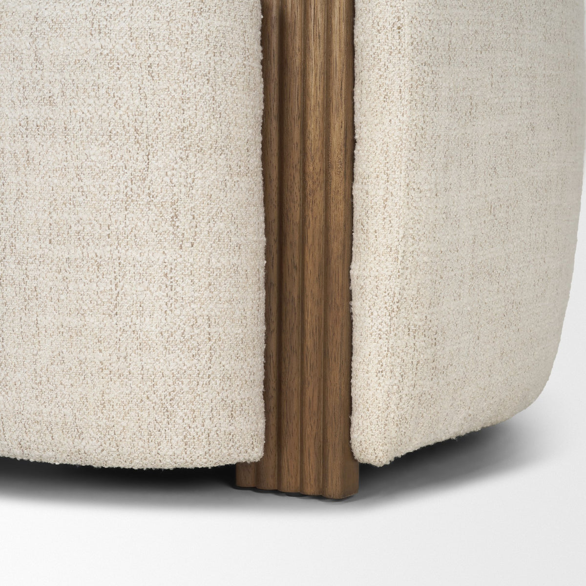 Kornelia Oatmeal Fabric Barrel Accent Chair
