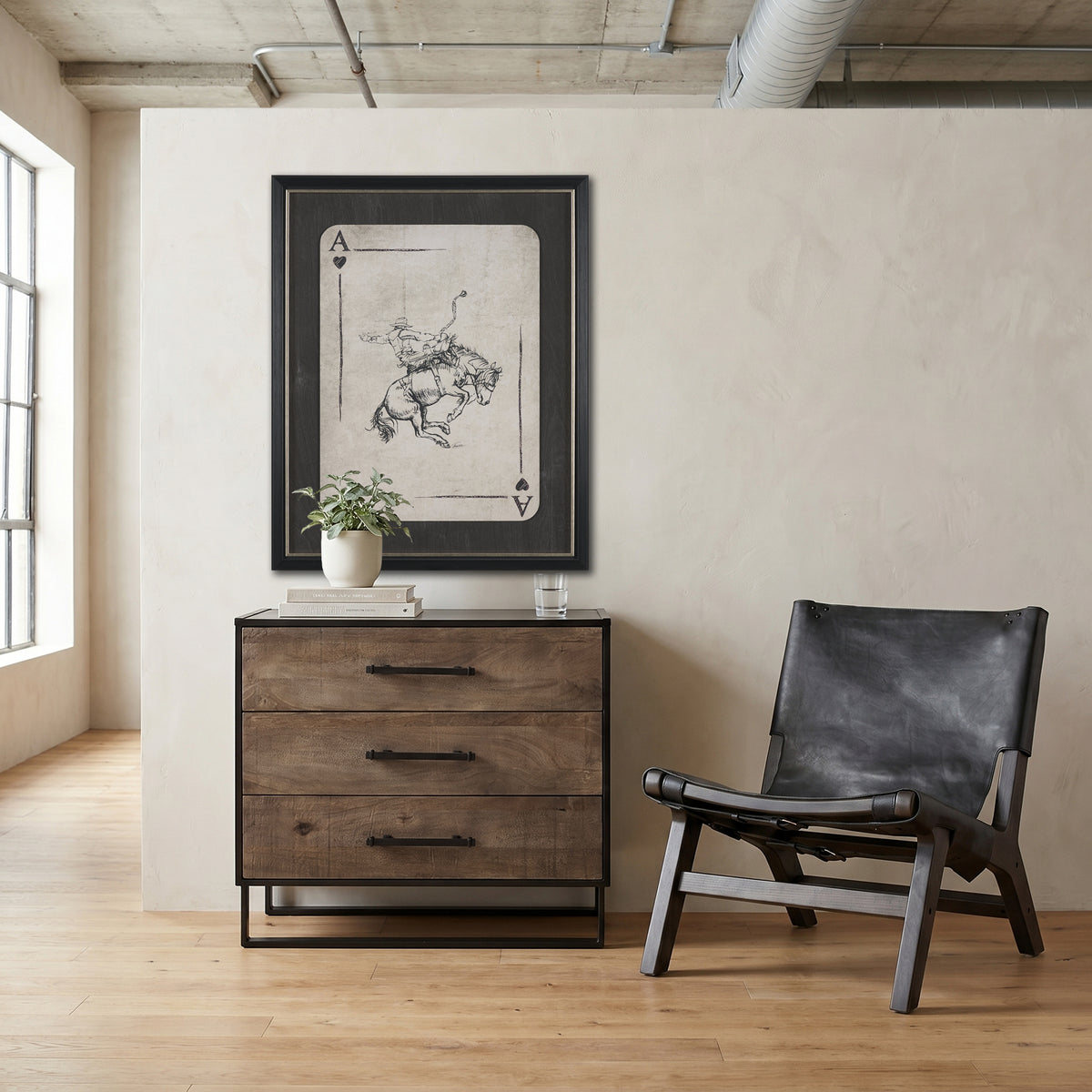 Elodie Black Leather Accent Chair