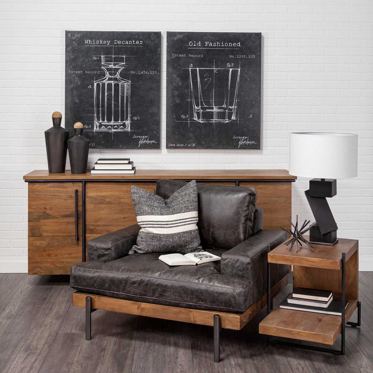 Colburne Brown Leather Oversized Club Chair