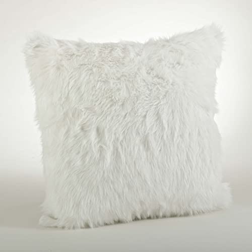 Faux Fur Filled Decorative Throw Pillow
