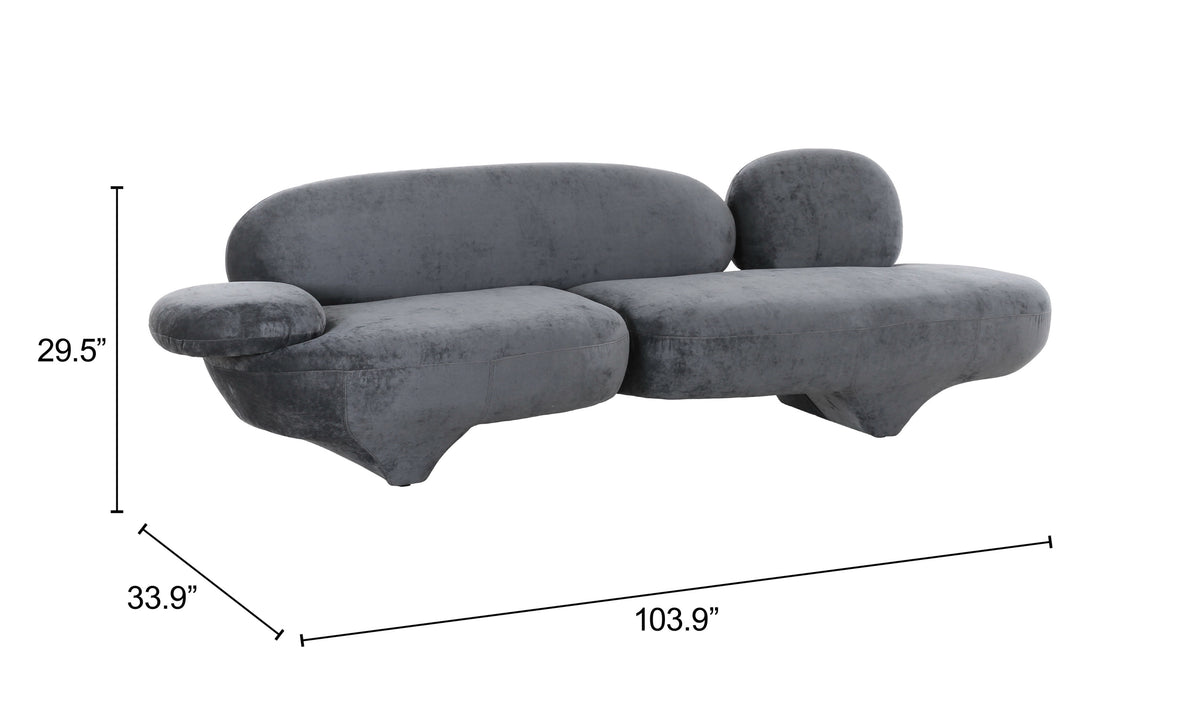 Oblak Sofa Storm Gray by Zuo Modern