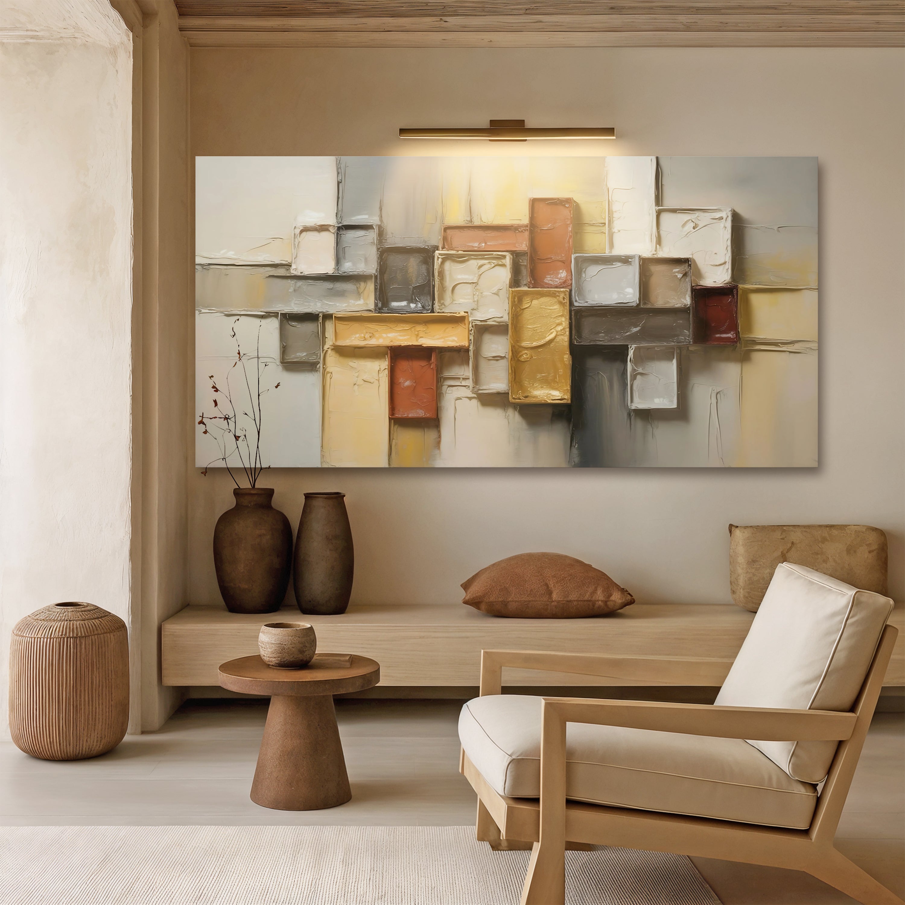 Geometric Abstract Canvas Wall Art