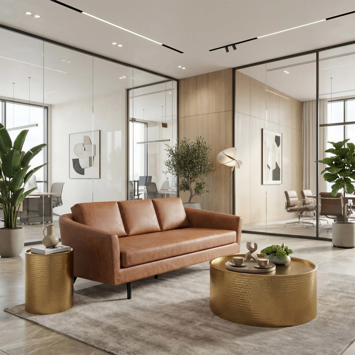 Divinity Sofa Brown by Zuo Modern
