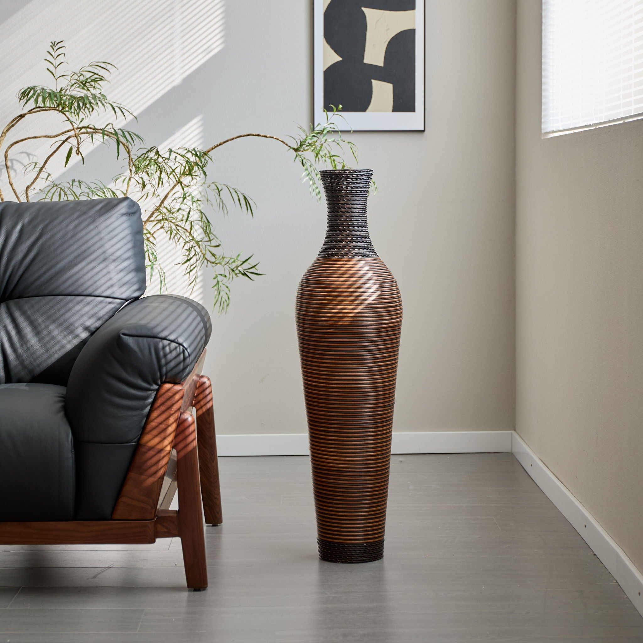 Tall Woven Floor Vase