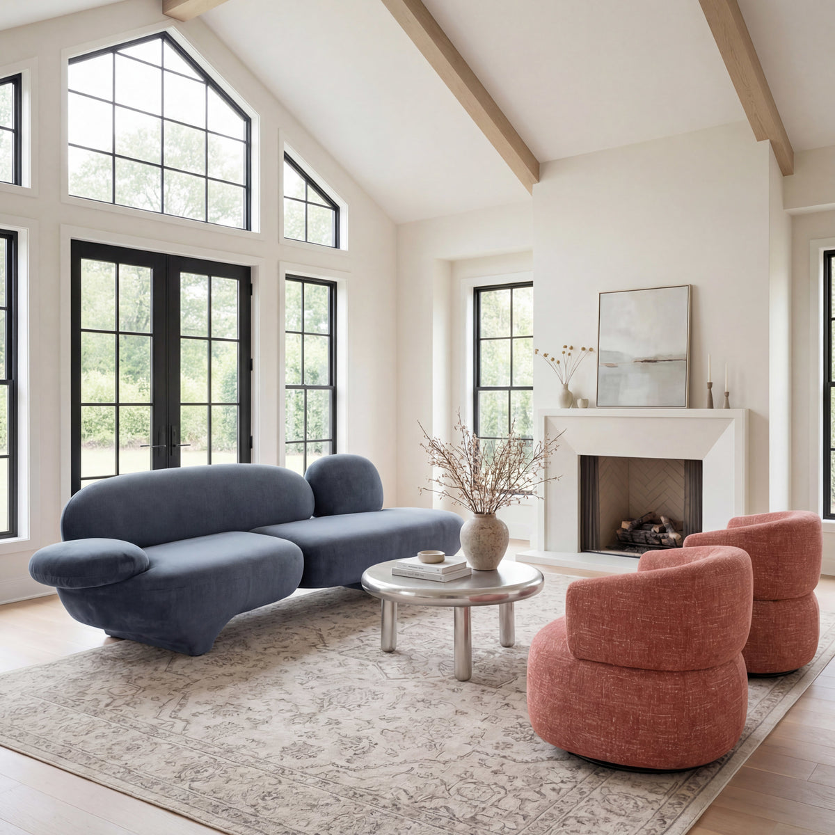 Oblak Sofa Storm Gray by Zuo Modern