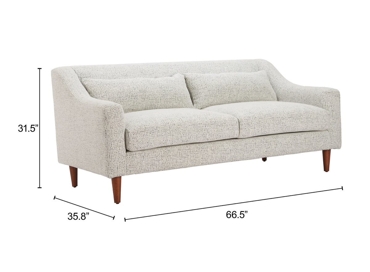 Koseli Loveseat Pewter Gray by Zuo Modern