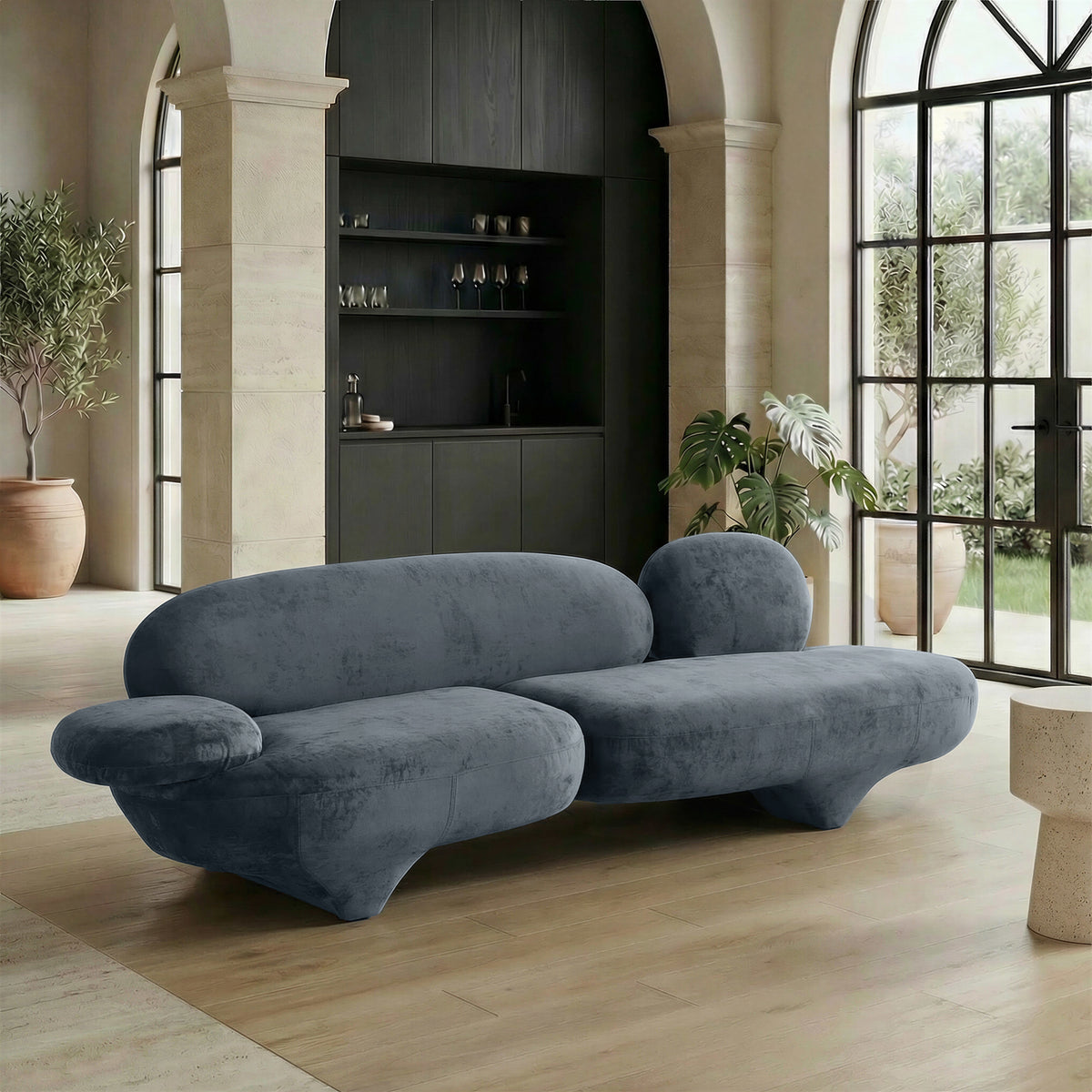 Oblak Sofa Storm Gray by Zuo Modern