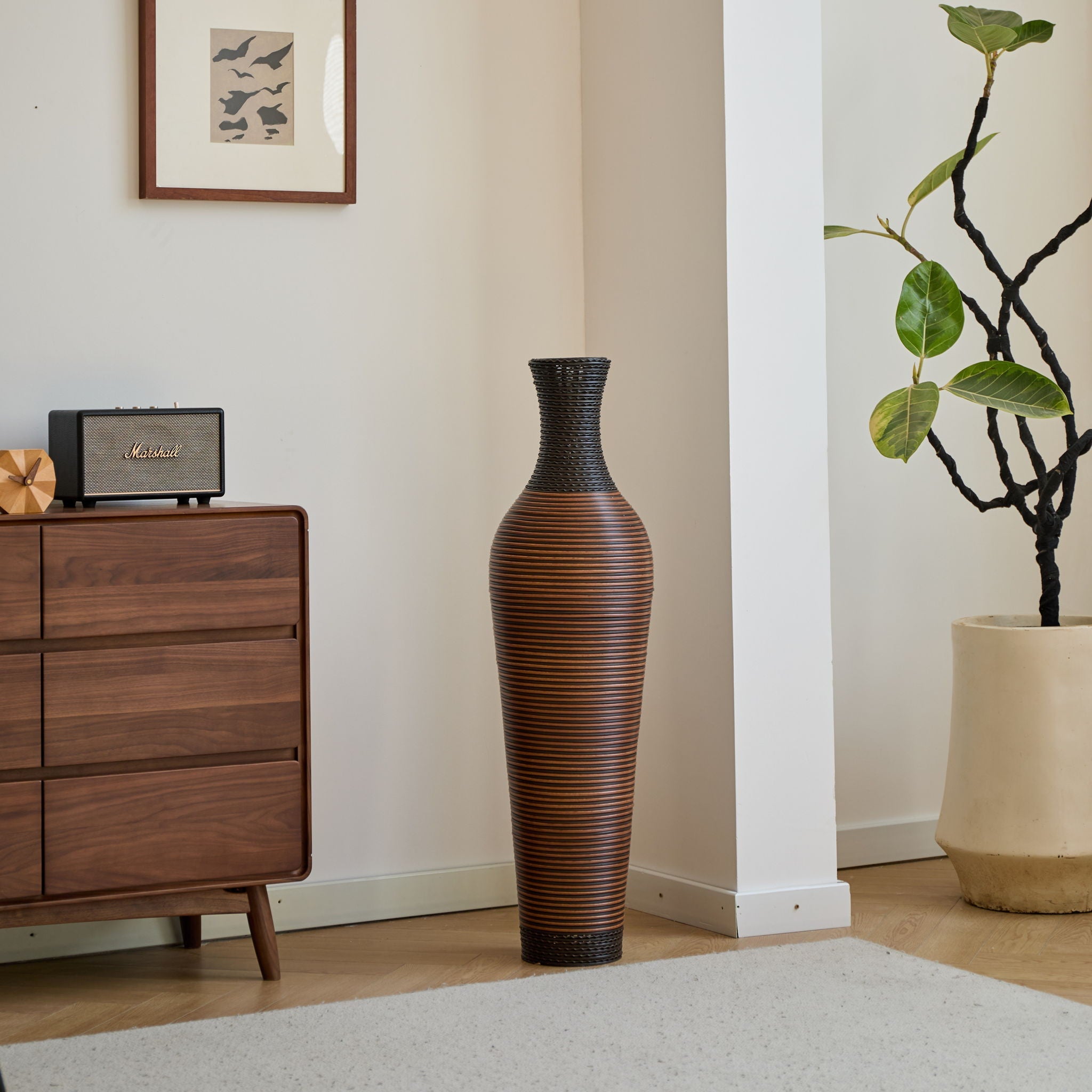 Tall Woven Floor Vase