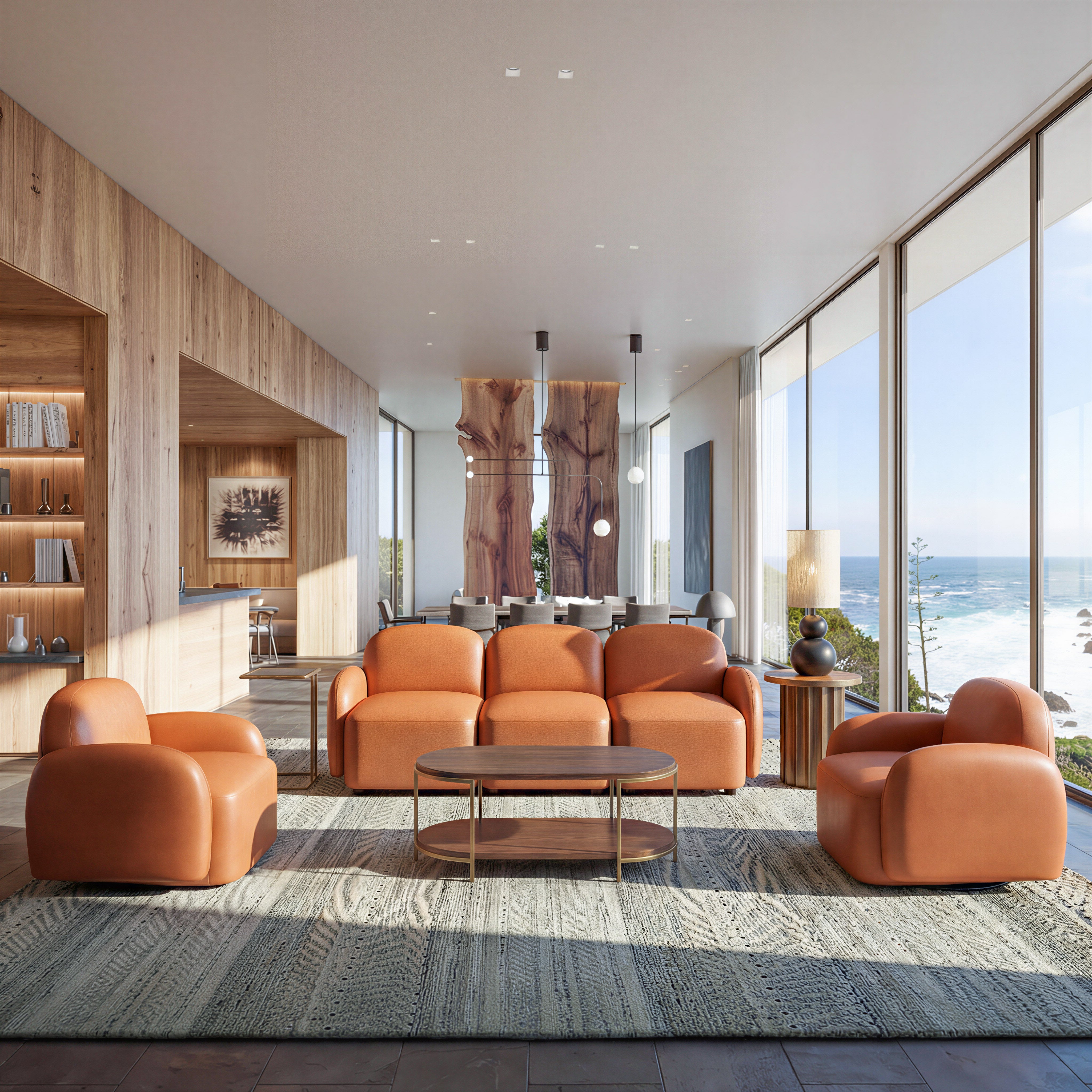 Cleo Modular Sofa Brown by Zuo Modern