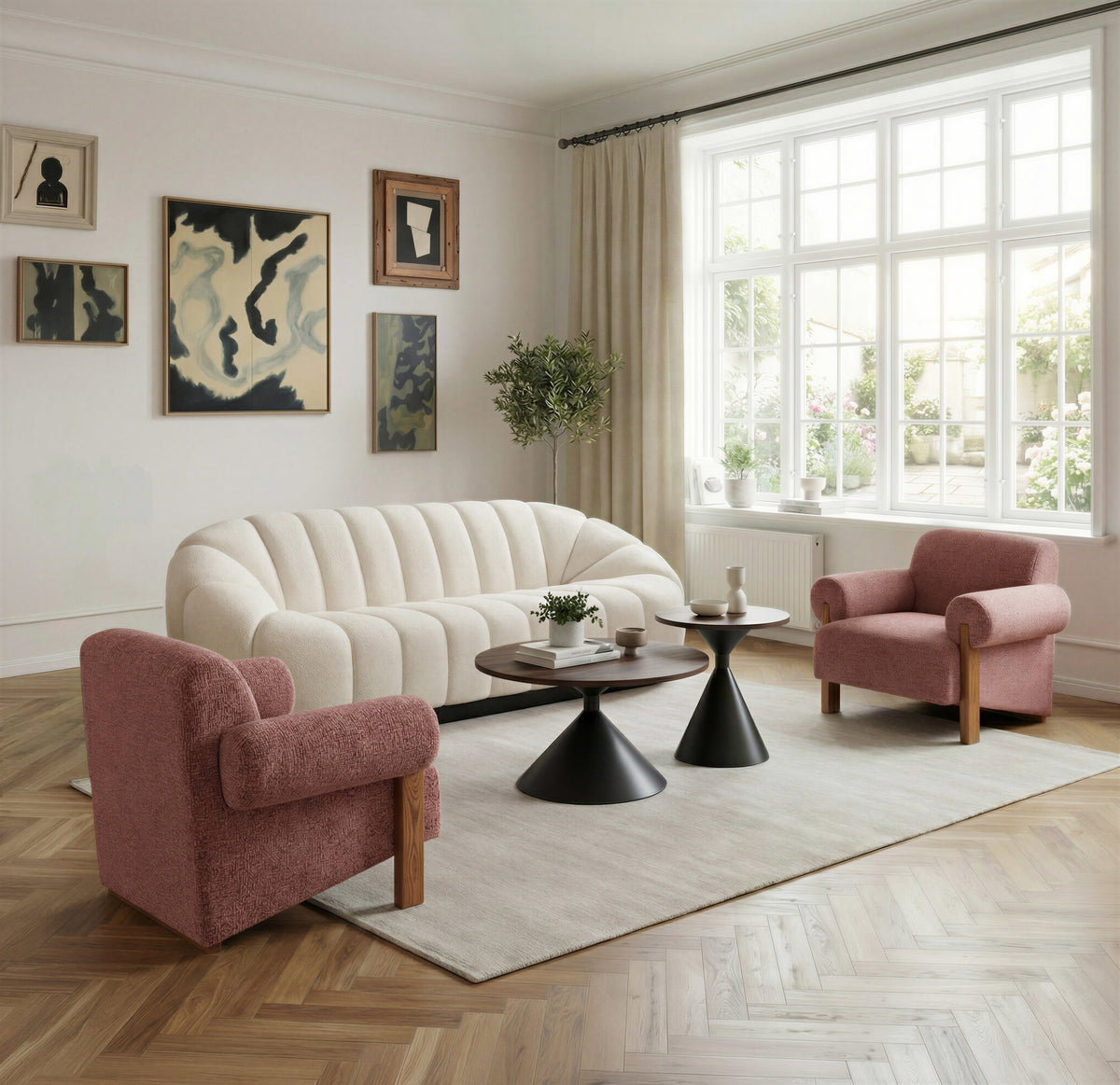 Bhutan Sofa Cream by Zuo Modern