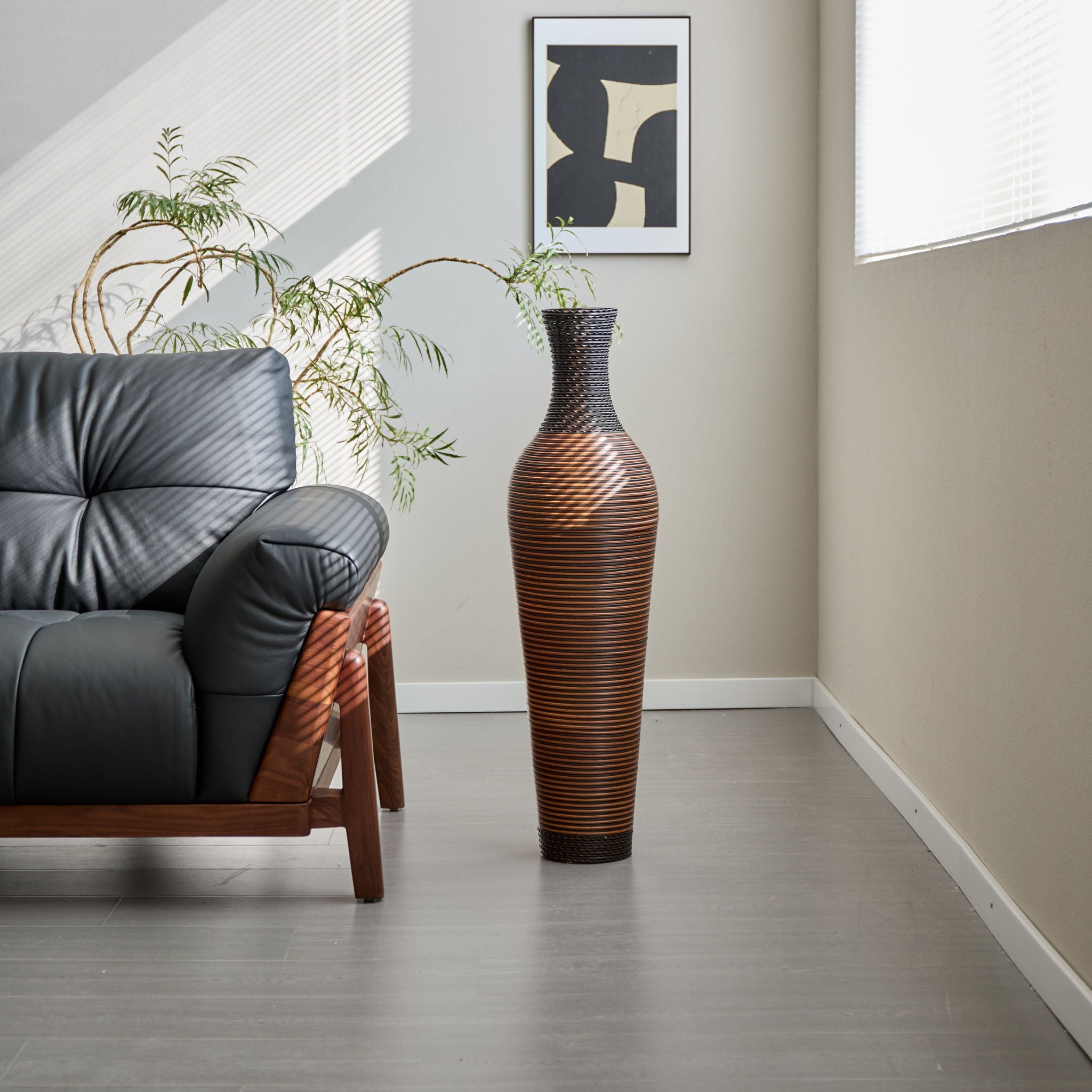 Tall Woven Floor Vase