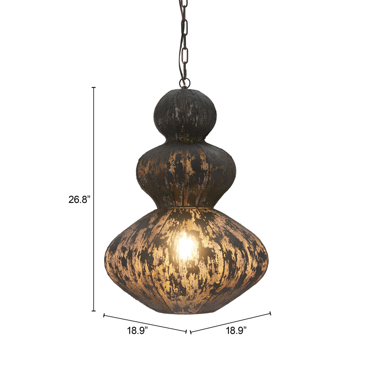 Kali Ceiling Lamp Black by Zuo Modern