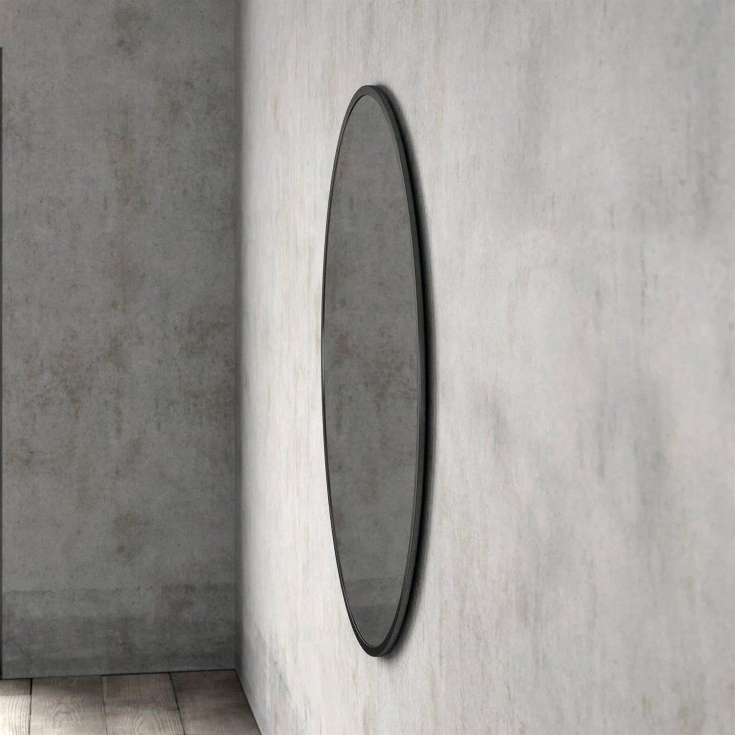 Round Black Wall Mirror
