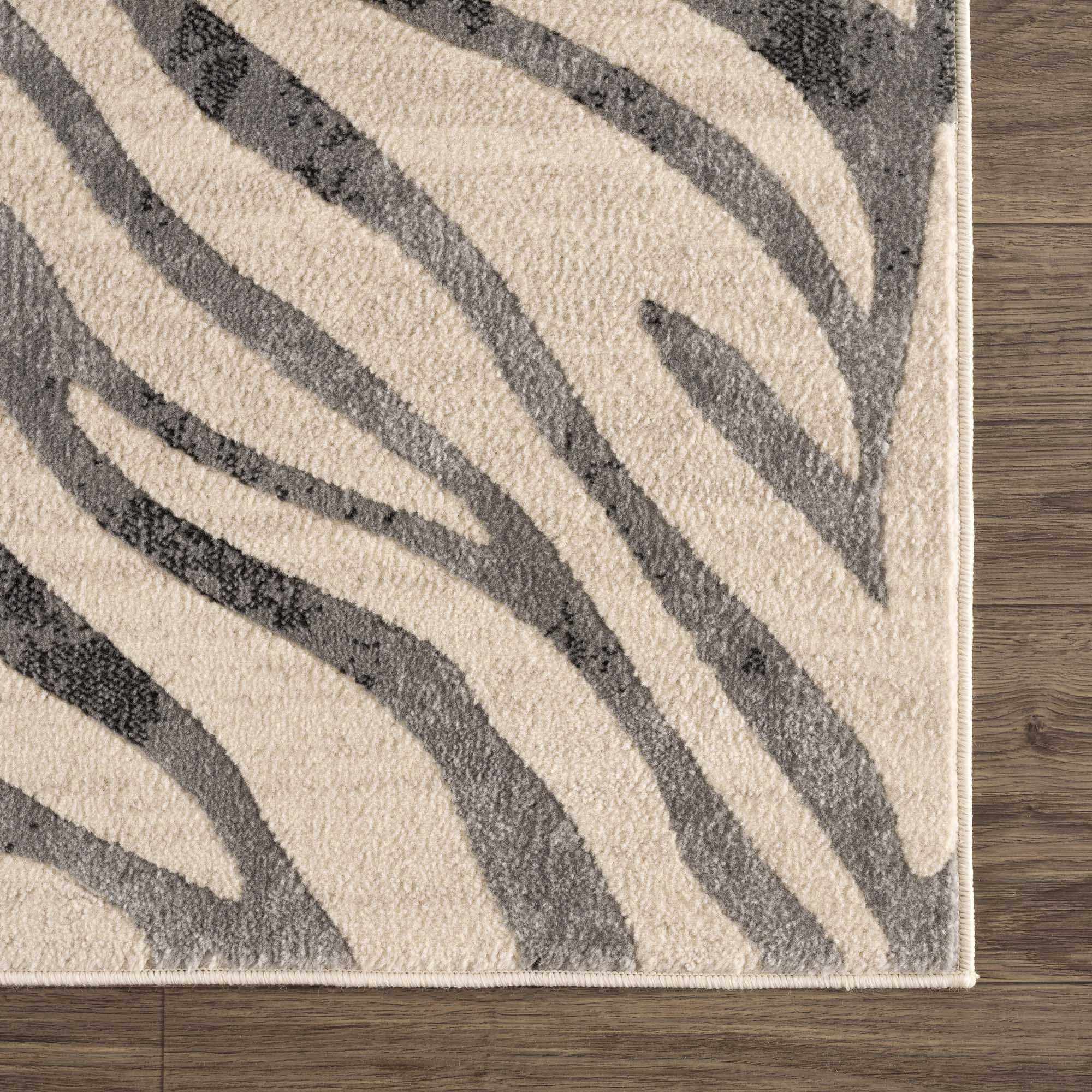 Ecorse Zebra Print Area Rug