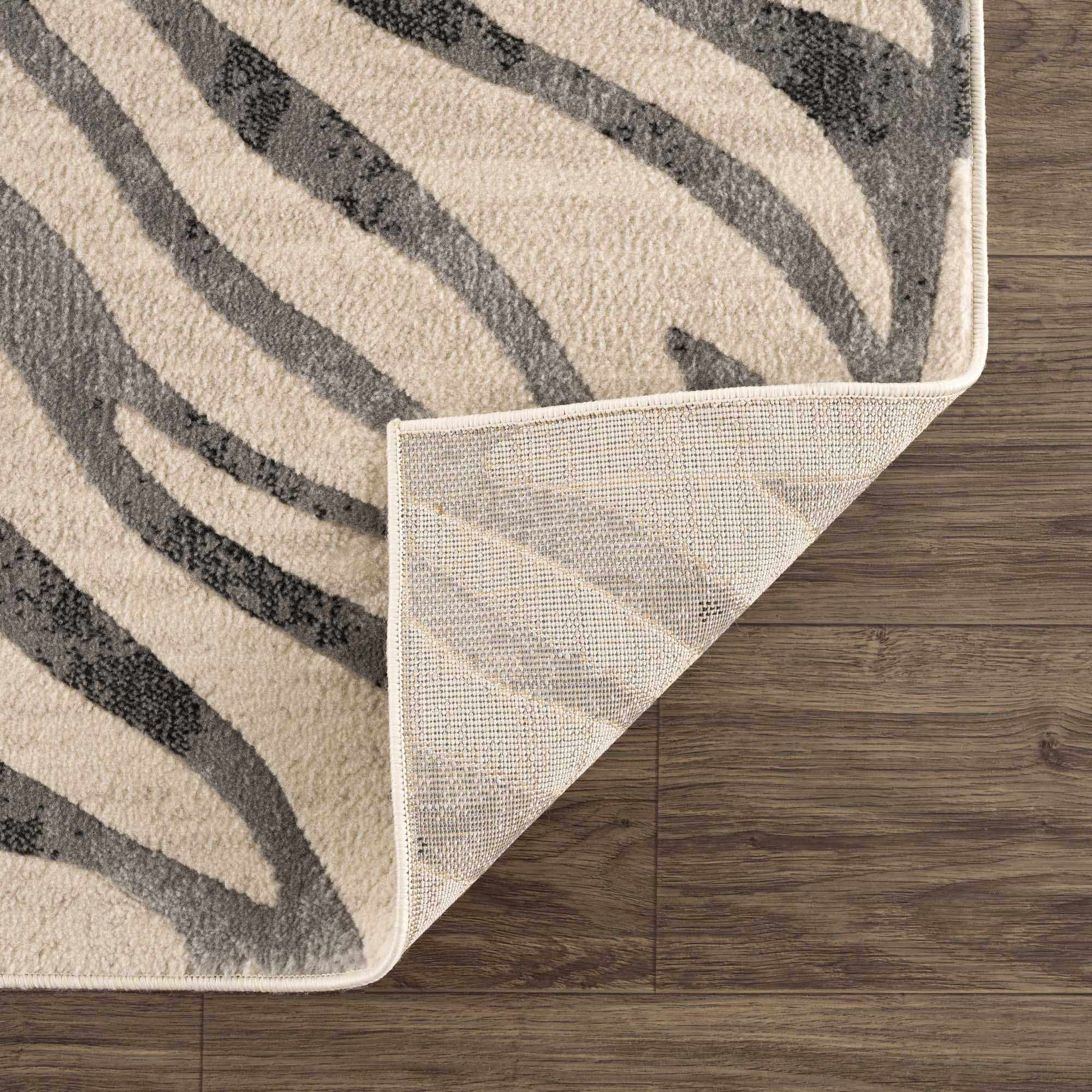 Ecorse Zebra Print Area Rug
