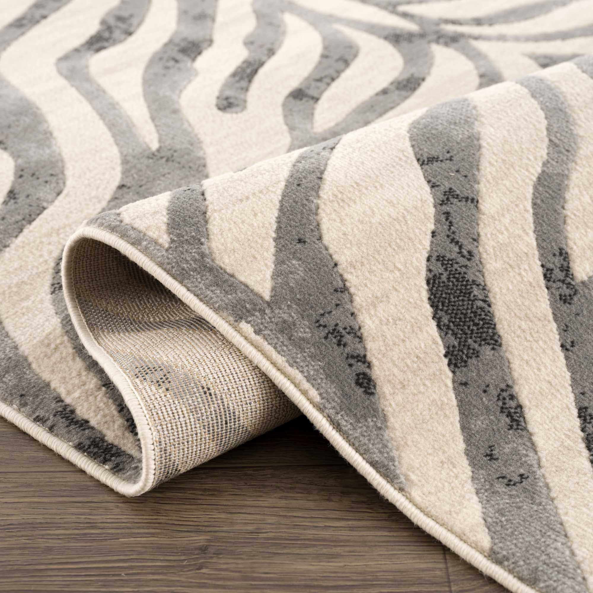 Ecorse Zebra Print Area Rug