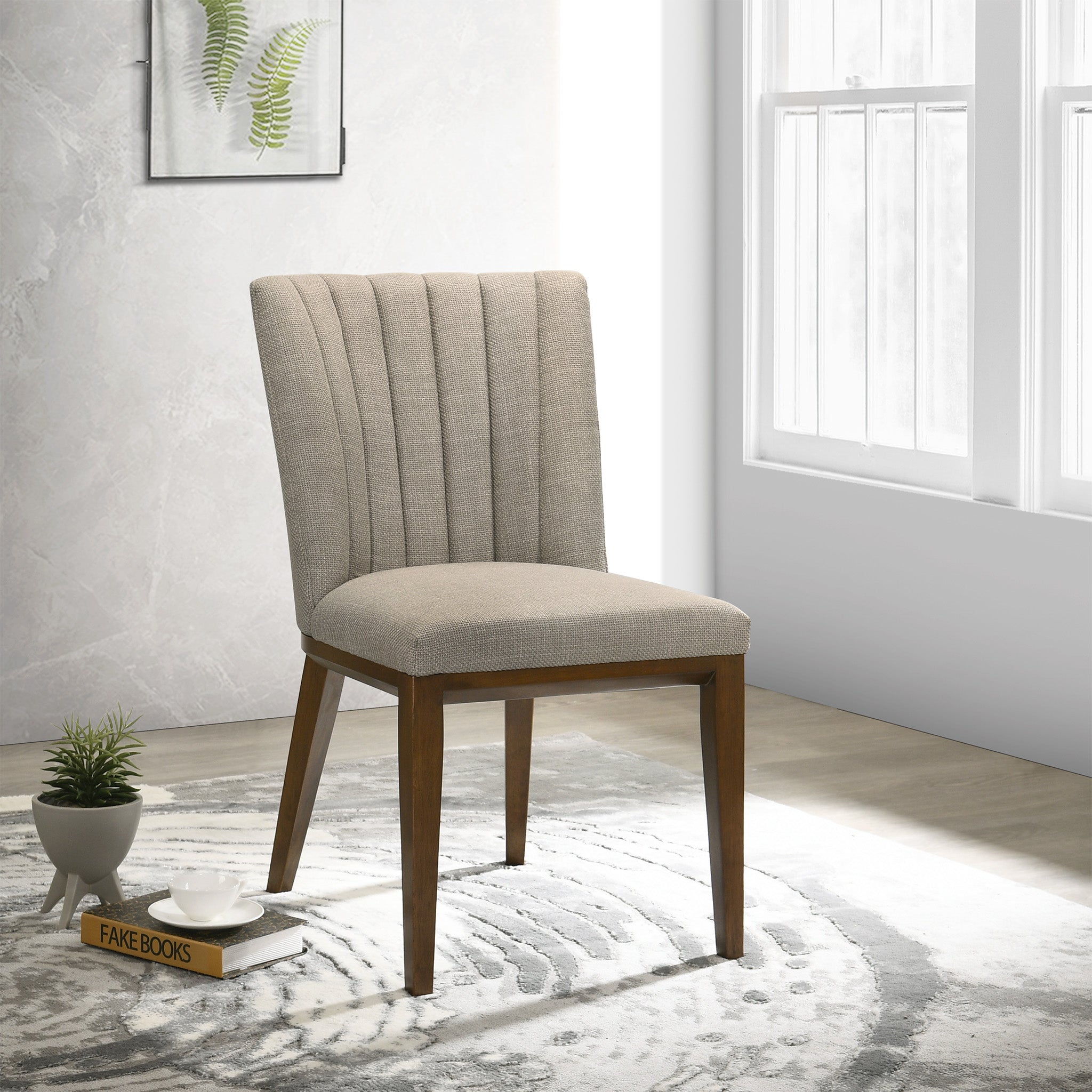 Elmwood Cream Fabric Dining Chair (Set of 2)