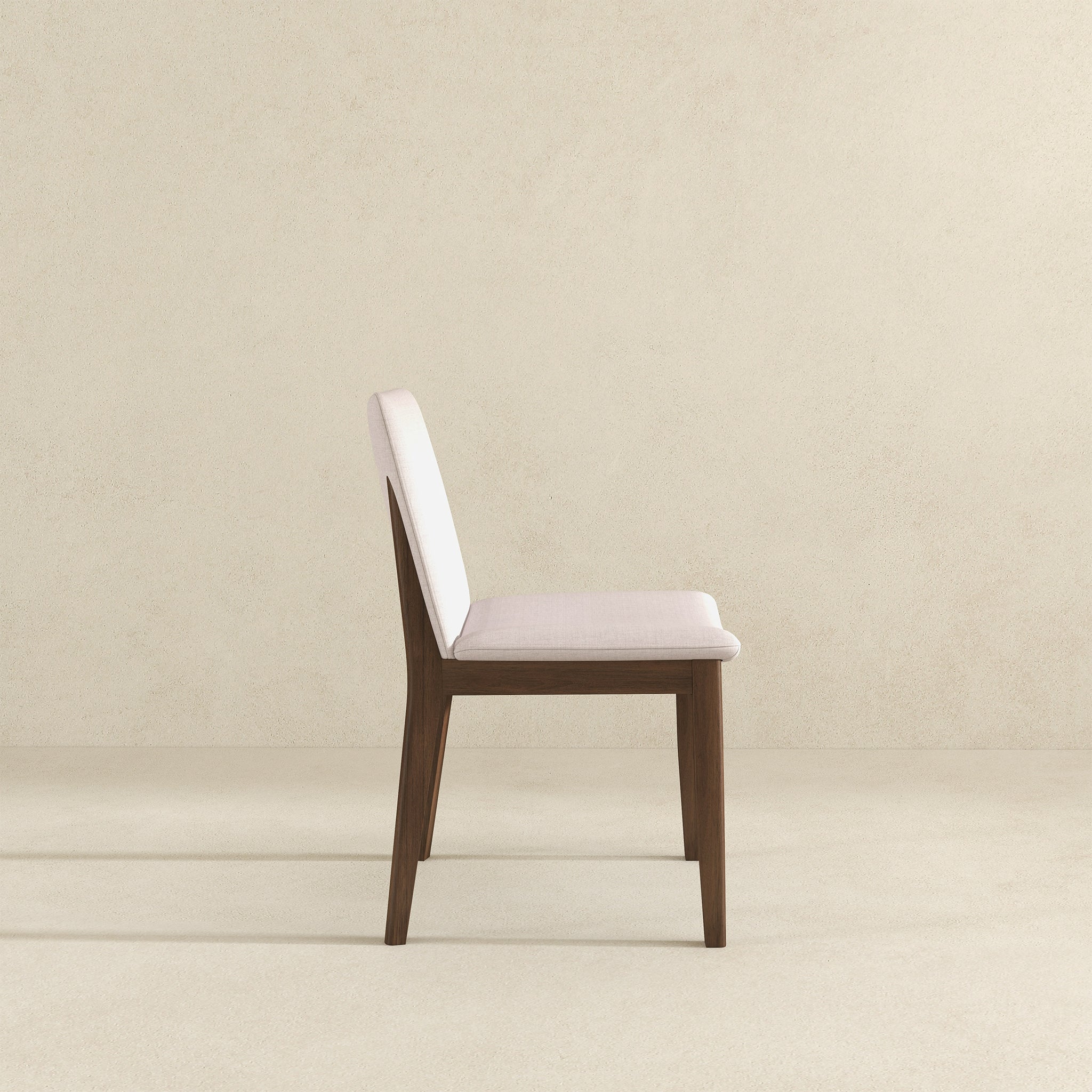 Laura Beige Linen Solid Wood Dining Chair (Set of 2)