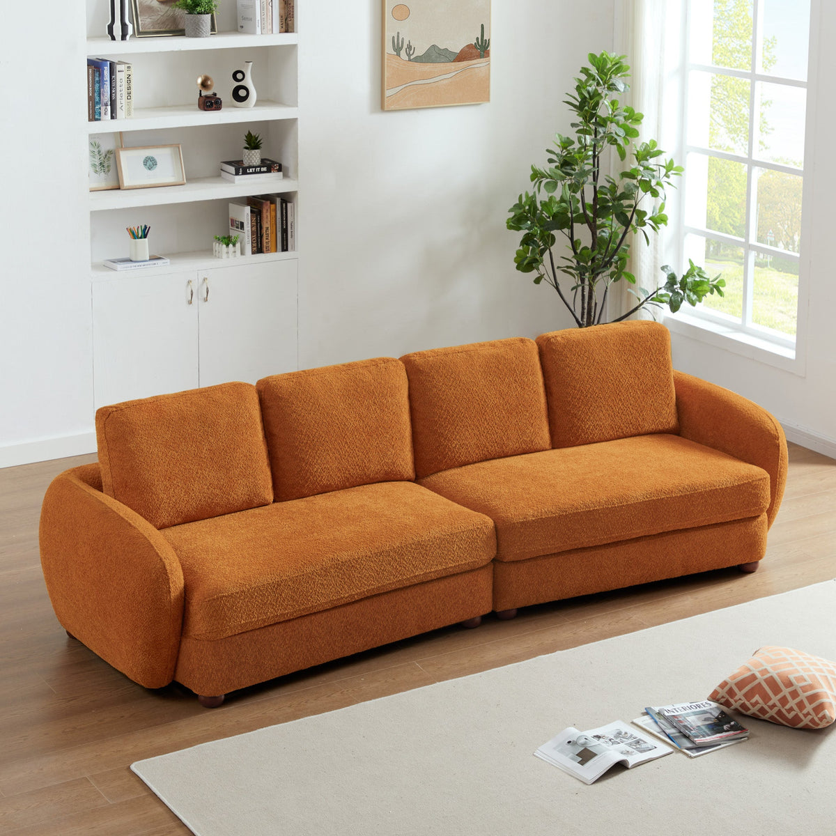 Paton 114.5'' Boucle Fabric Sofa