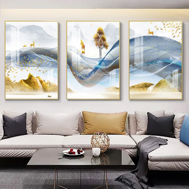 3 PCS Luxury Abstract Wall Art