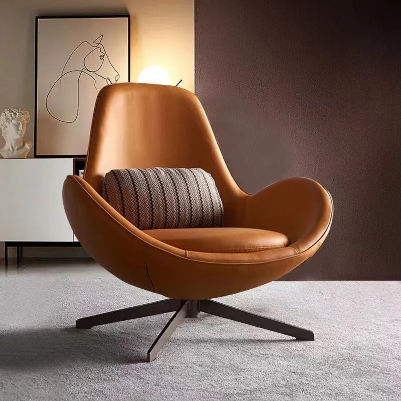 Nordic Leather Accent Chair