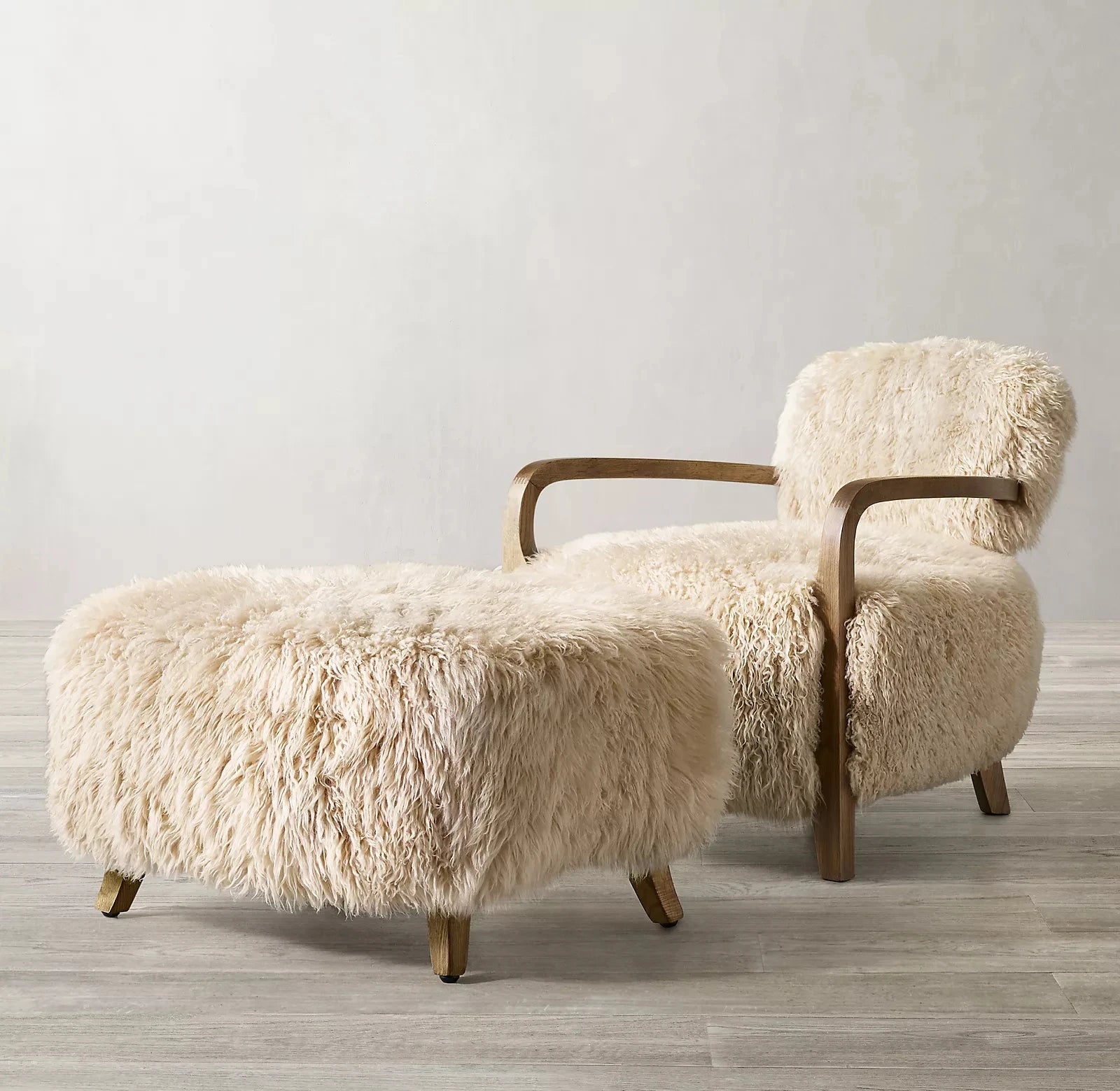 Faux Sheepskin Lounge Chair