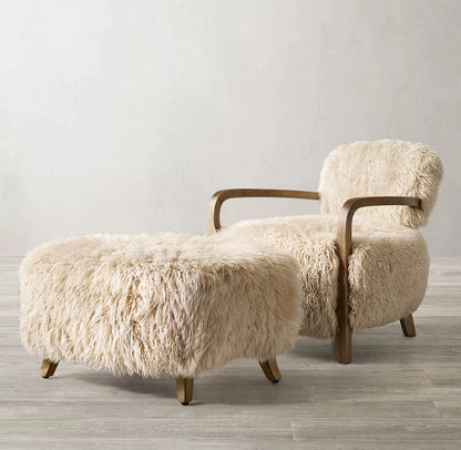 Faux Sheepskin Lounge Chair