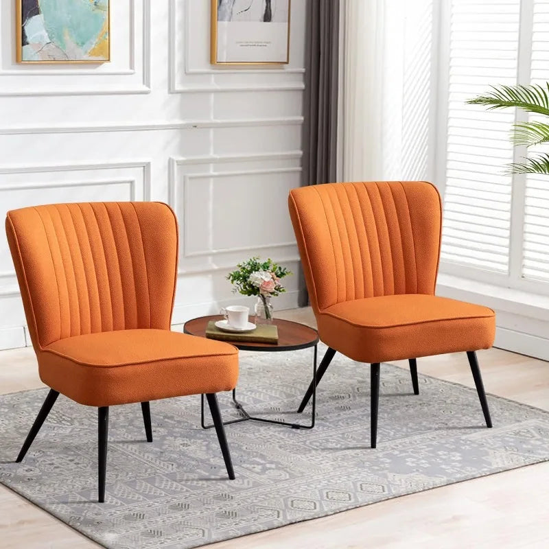 Orange Accent Chair Set