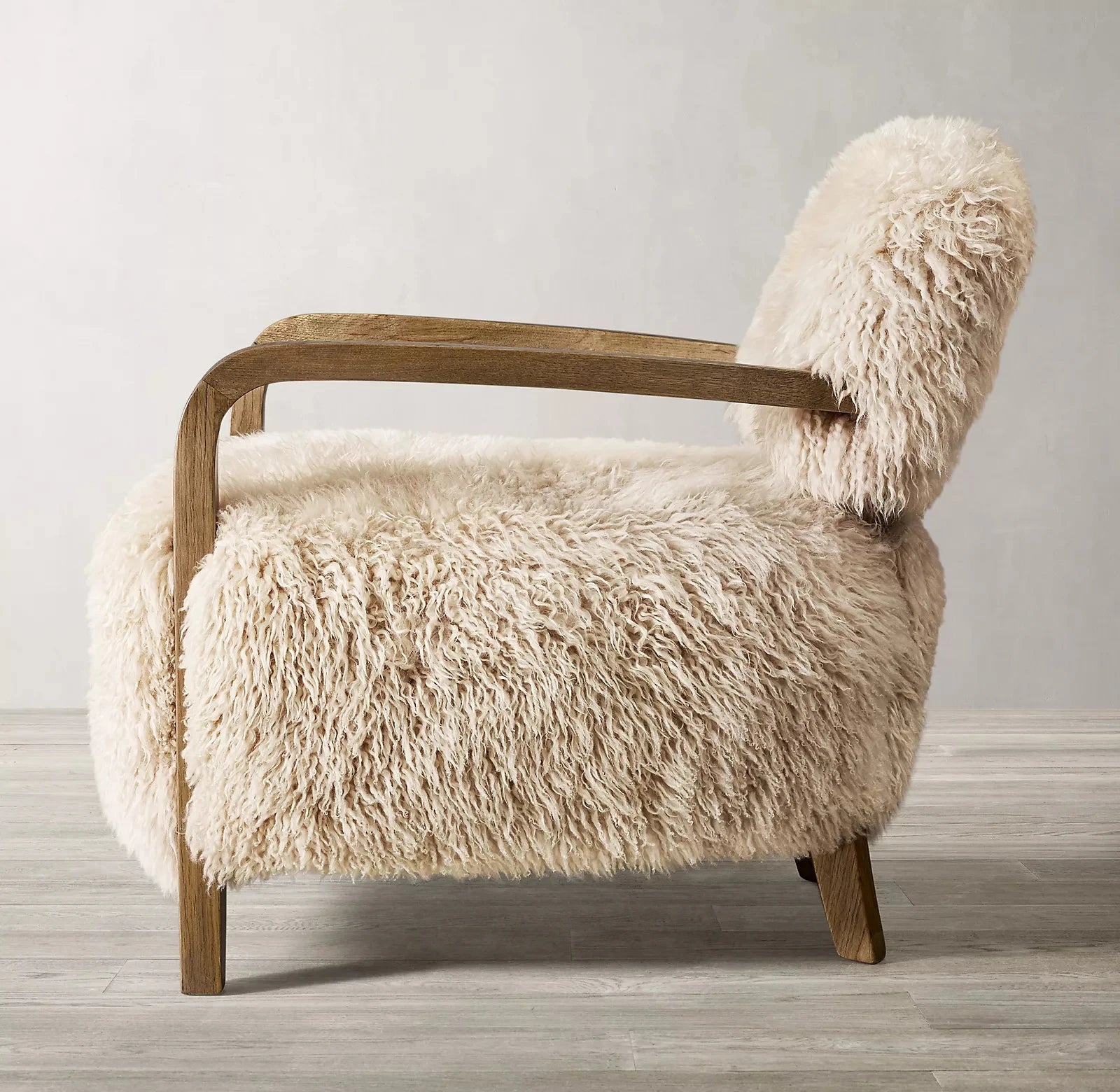 Faux Sheepskin Lounge Chair