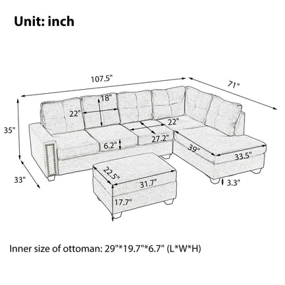 Reversible Sectional Sofa