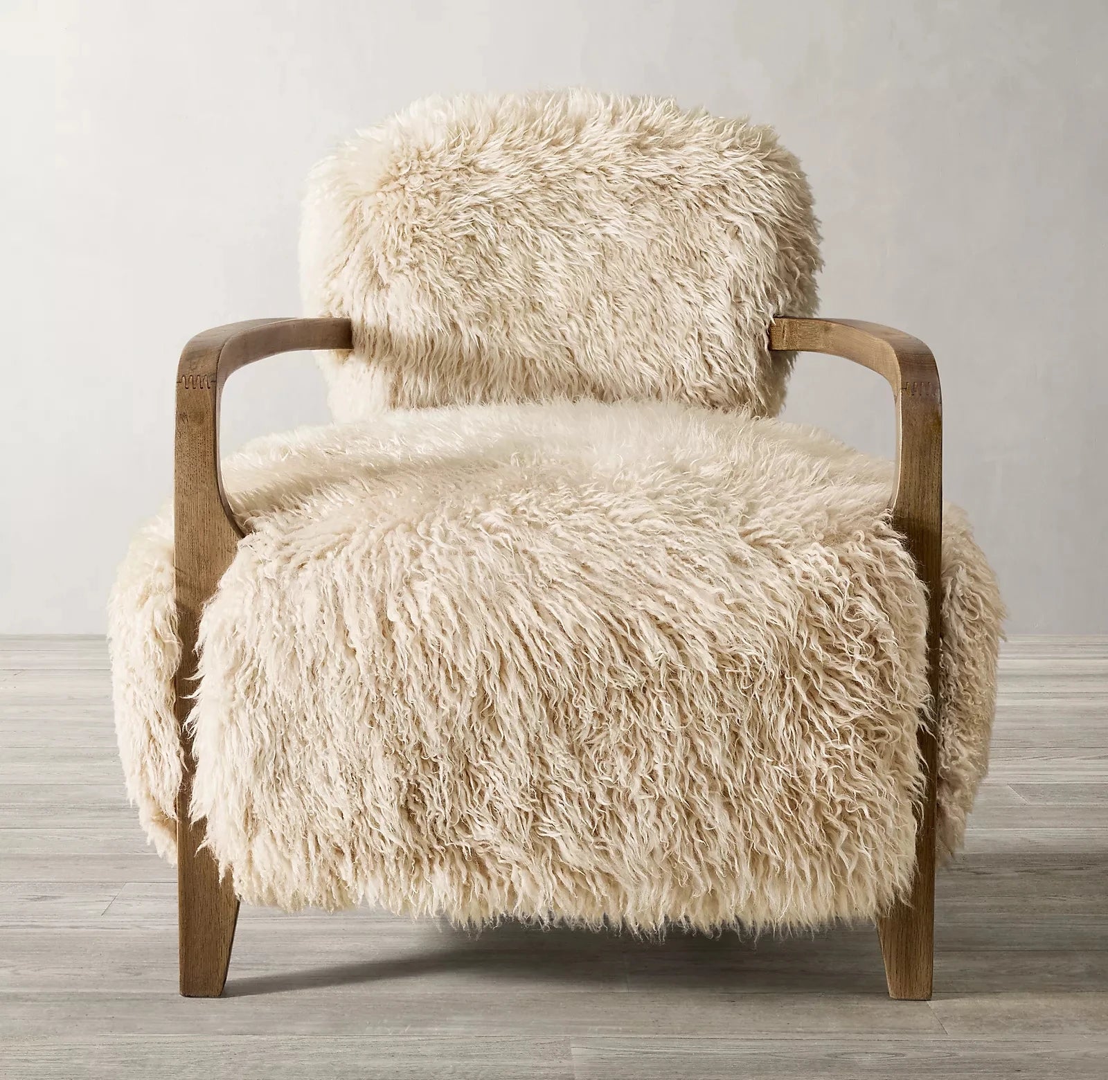 Faux Sheepskin Lounge Chair