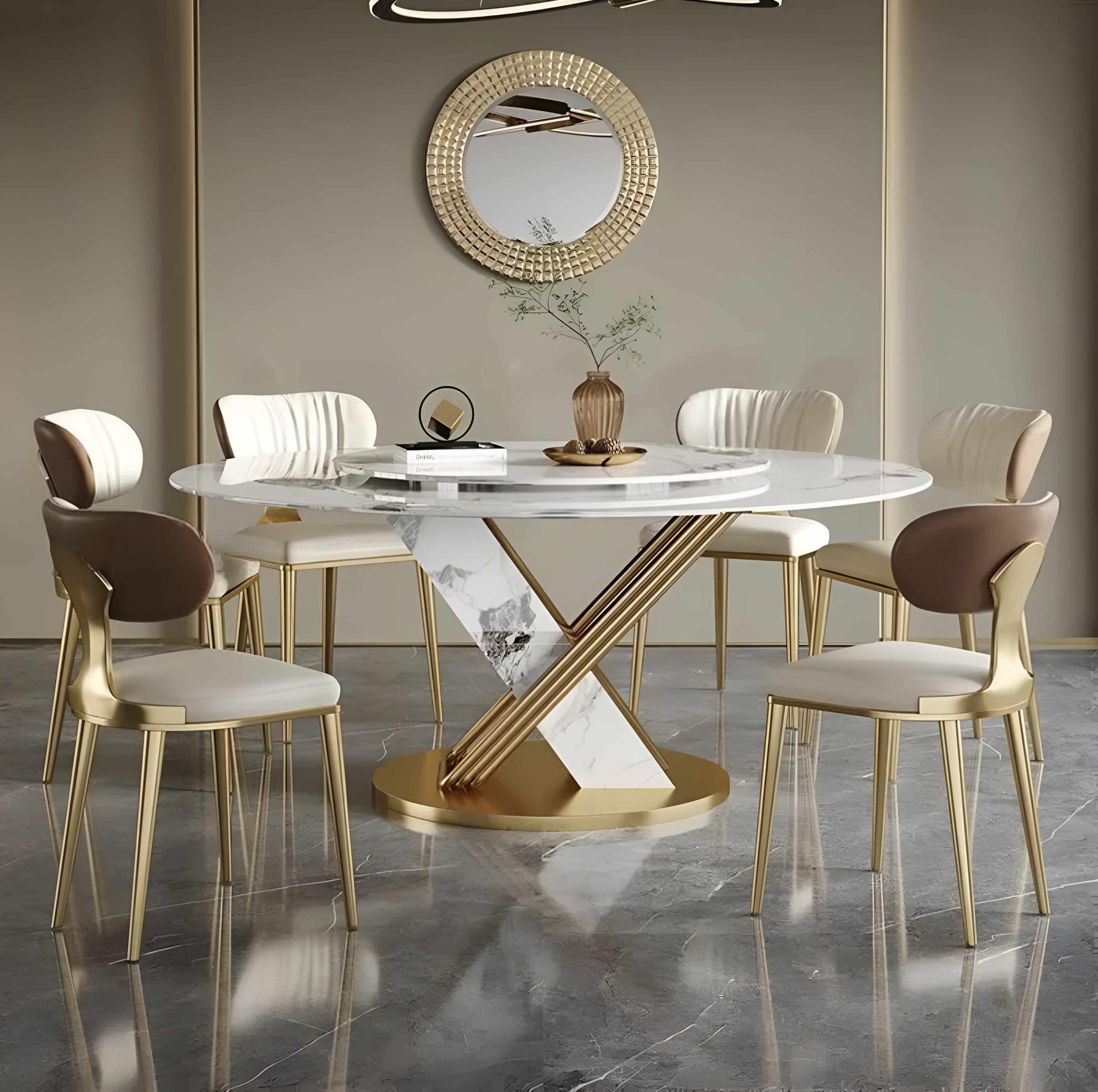 Round Marble Dining Table