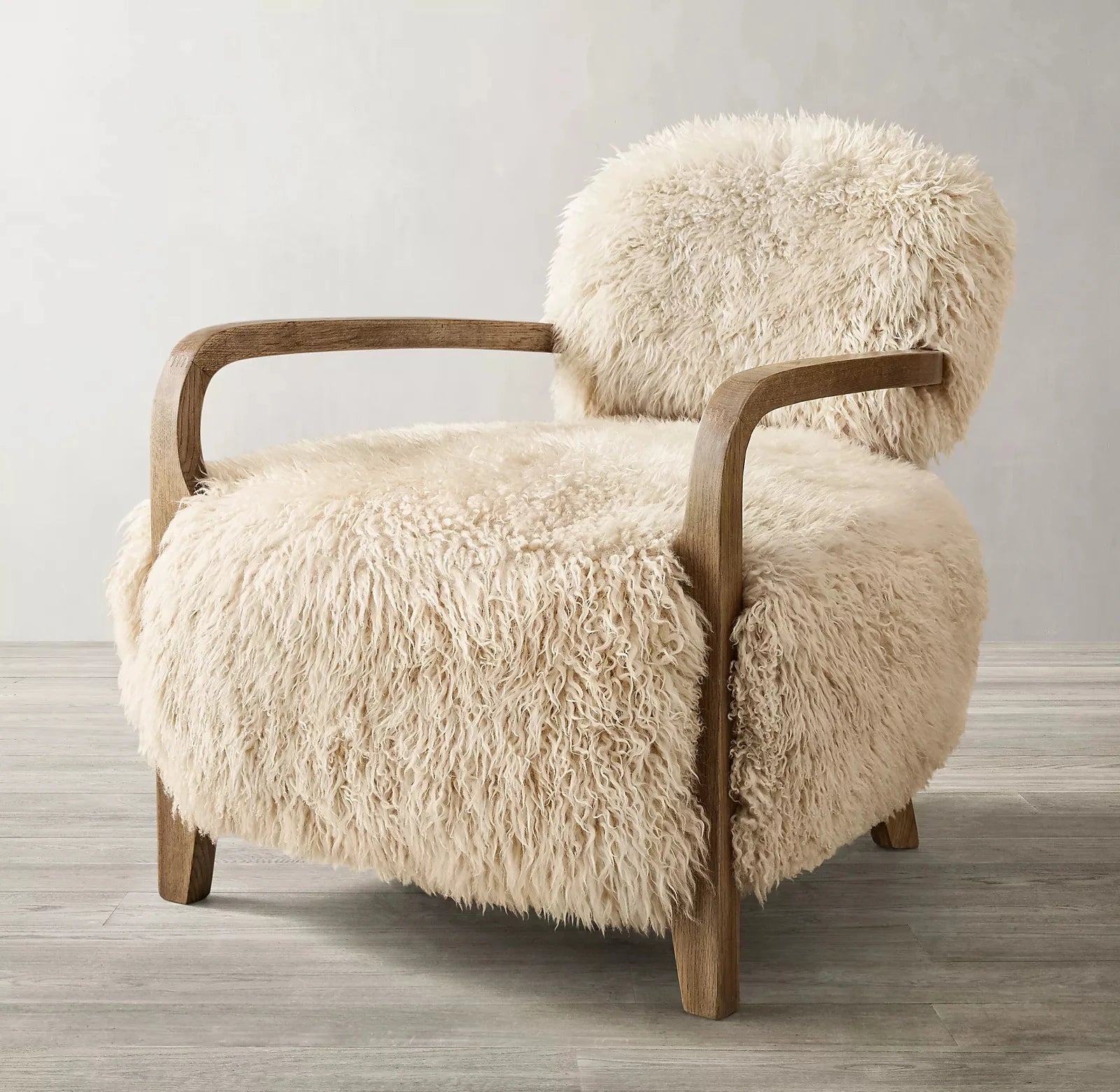 Faux Sheepskin Lounge Chair