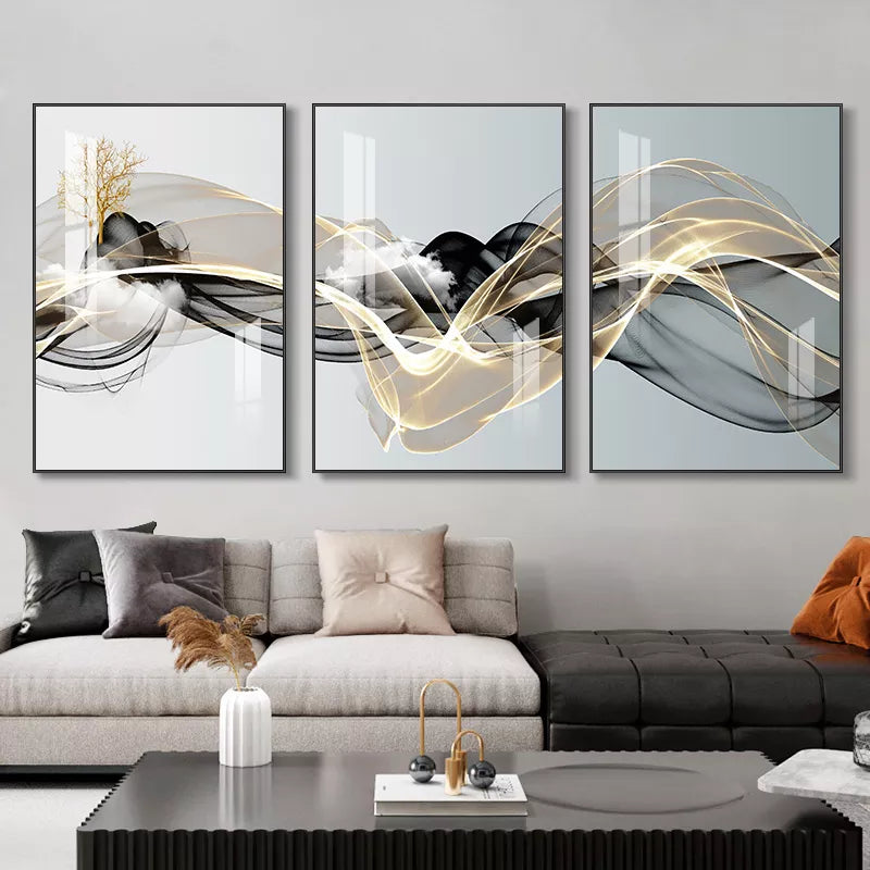 3 PCS Luxury Abstract Wall Art