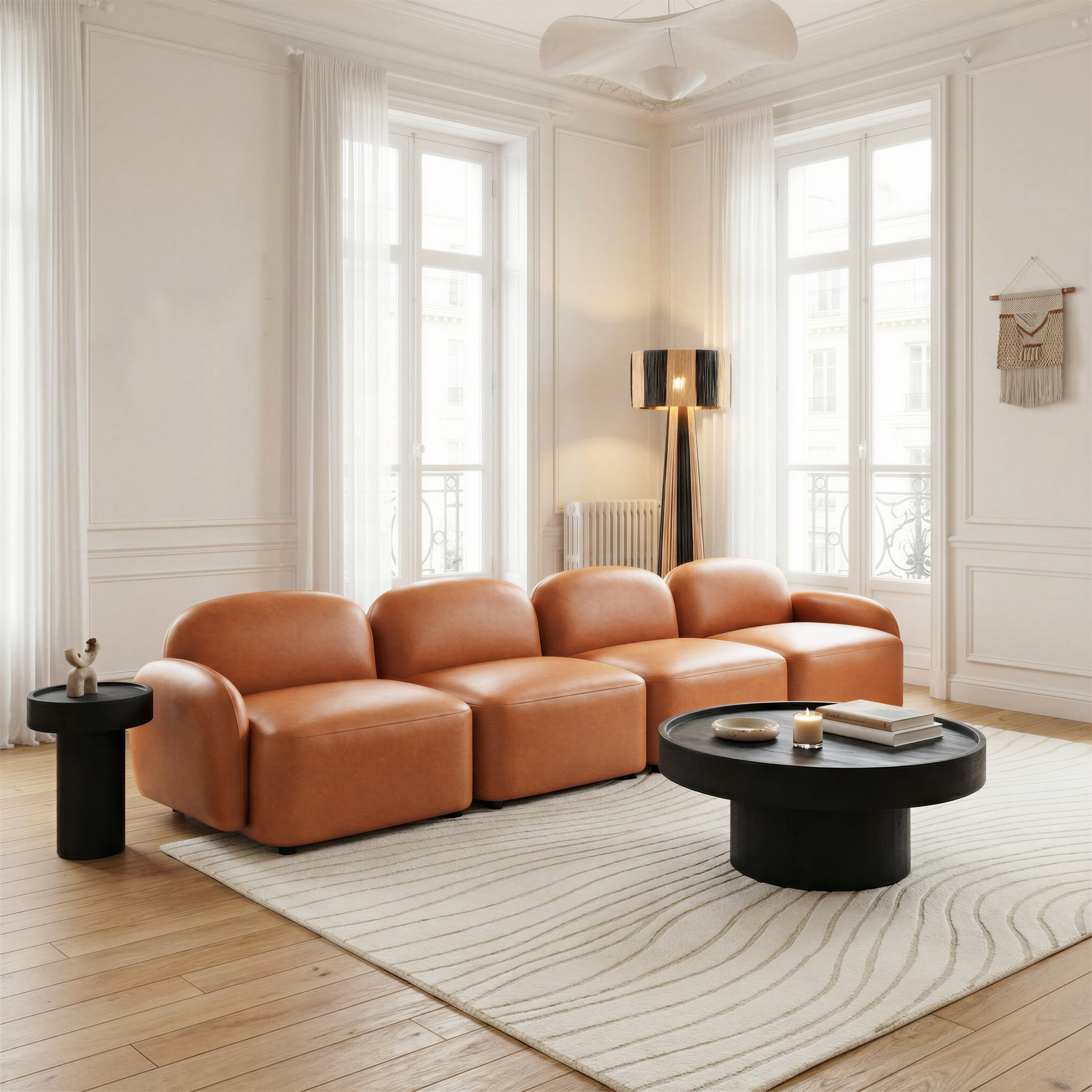 Cleo Modular Sofa Brown by Zuo Modern