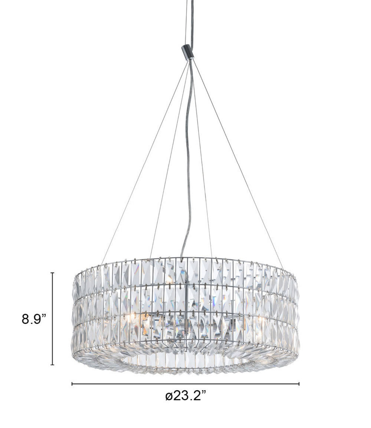 Jena Ceiling Lamp Chrome by Zuo Modern