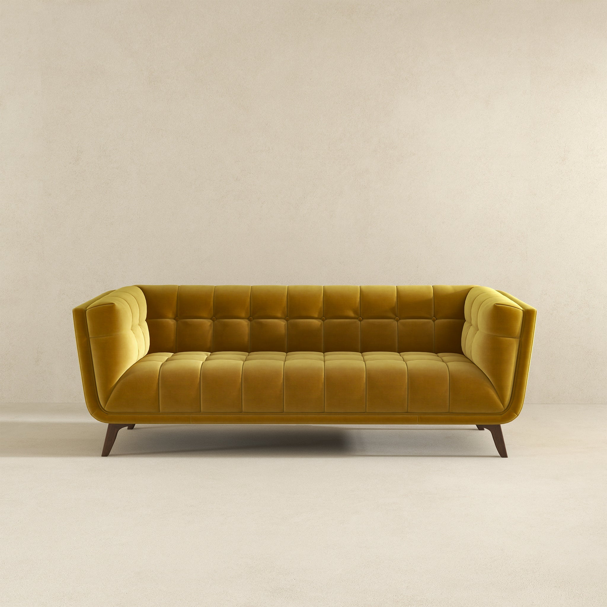 Addison Large Gold Velvet Sofa