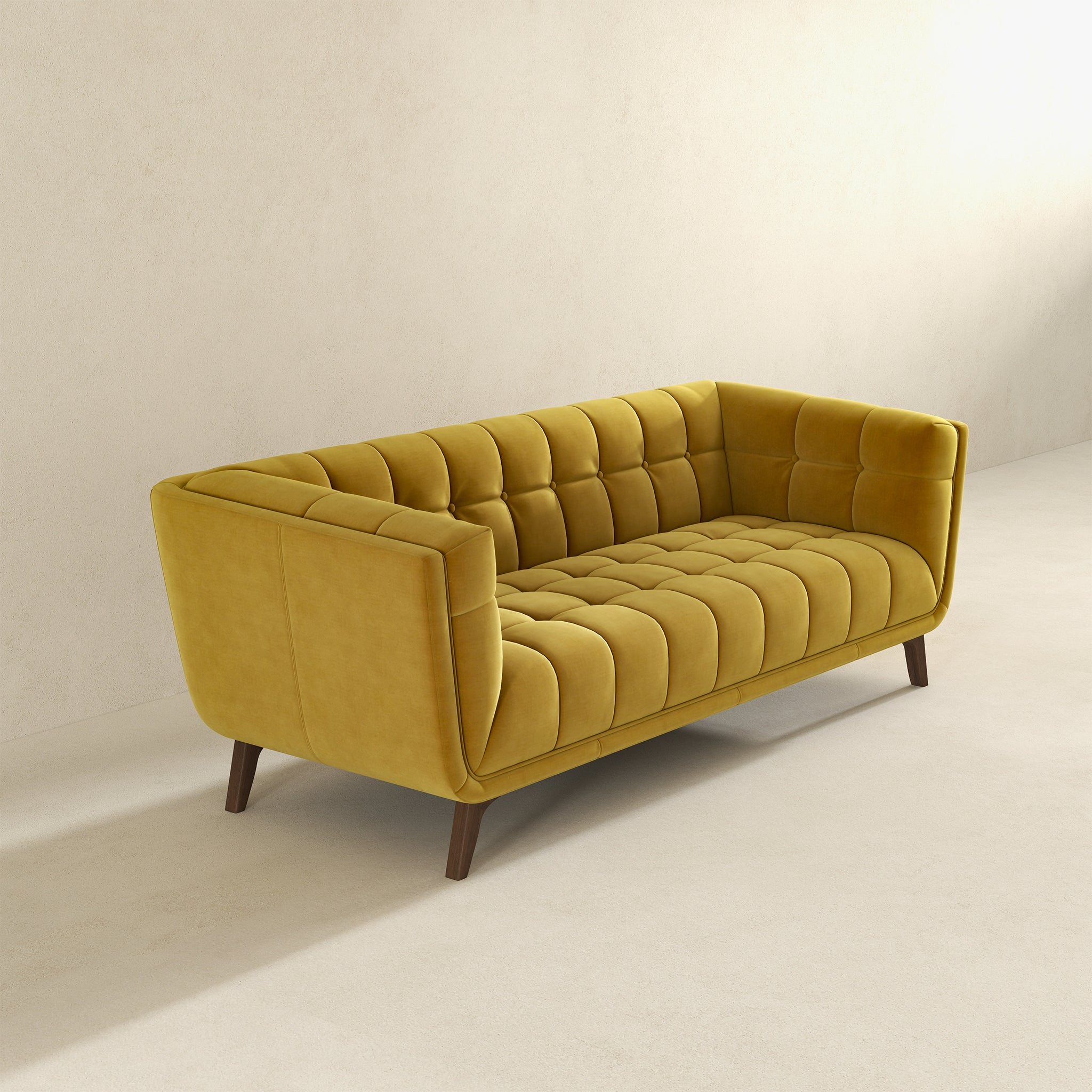 Addison Large Gold Velvet Sofa