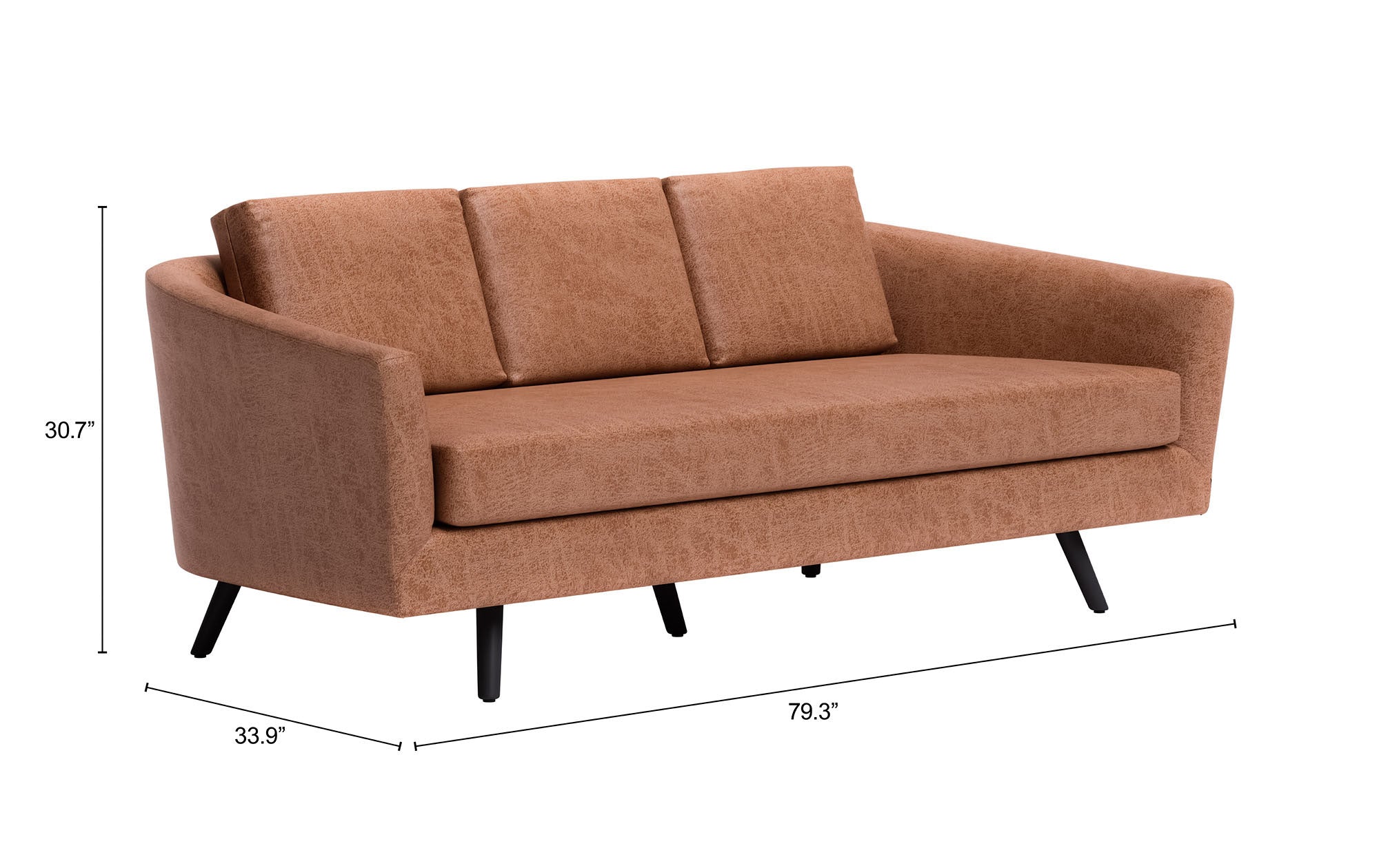 Divinity Sofa Brown by Zuo Modern
