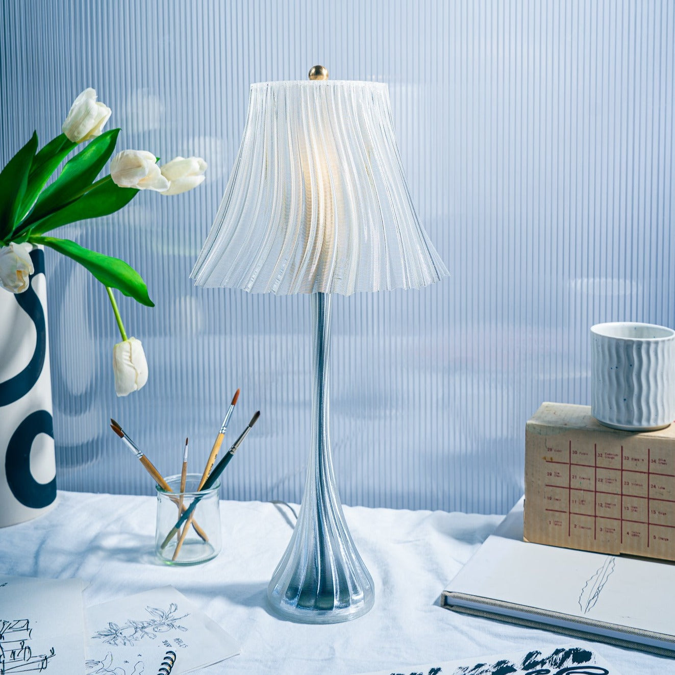 Pleated Table Lamp