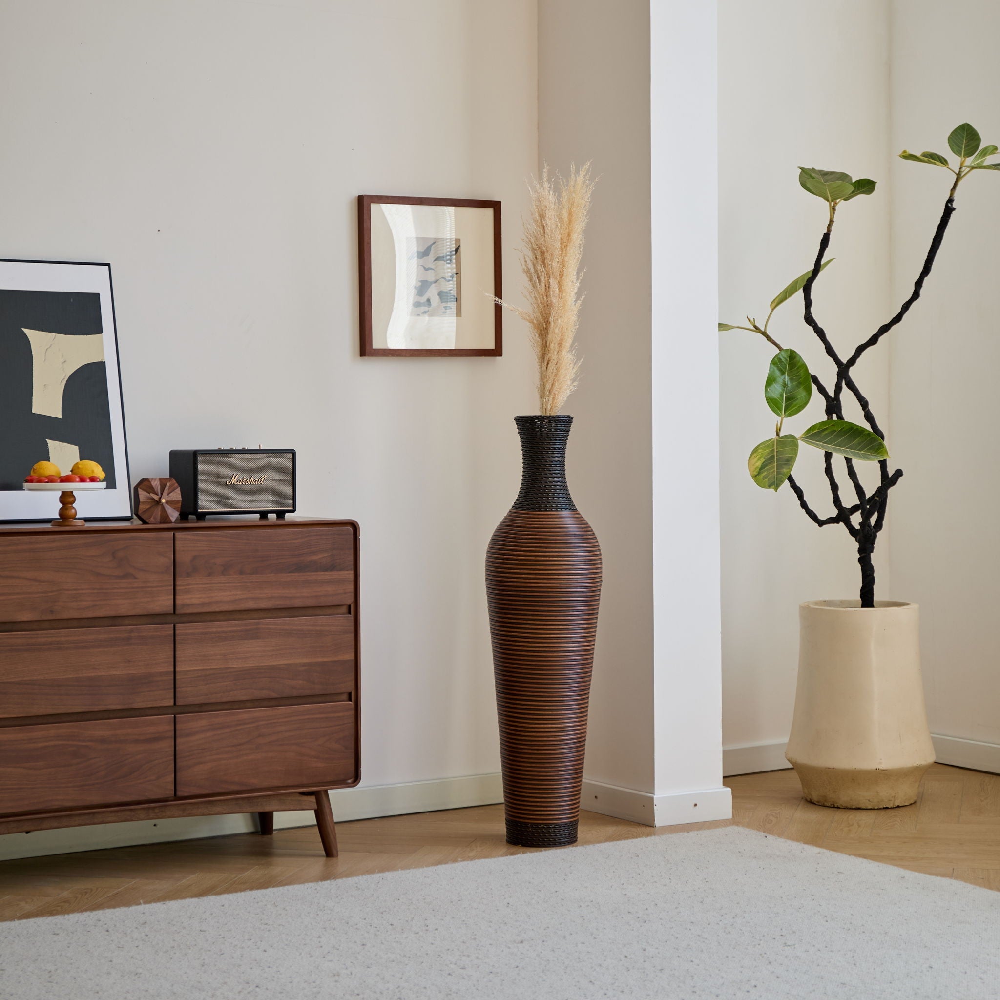 Tall Woven Floor Vase