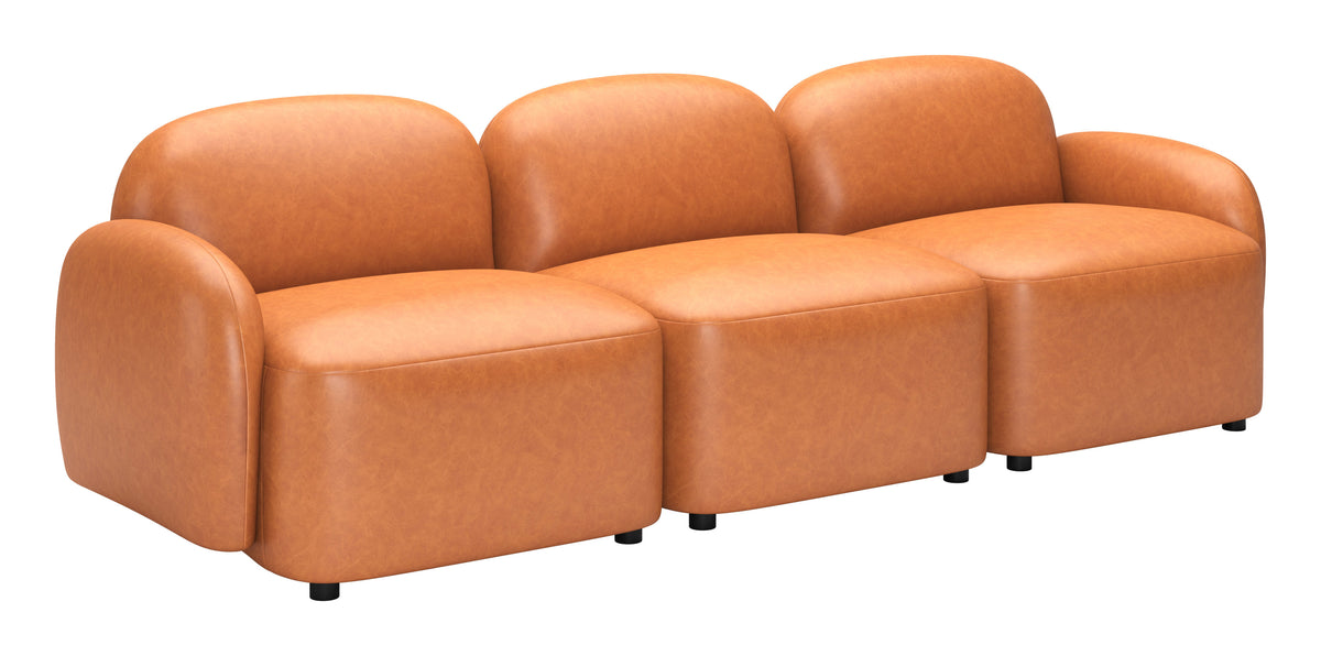Cleo Modular Sofa Brown by Zuo Modern