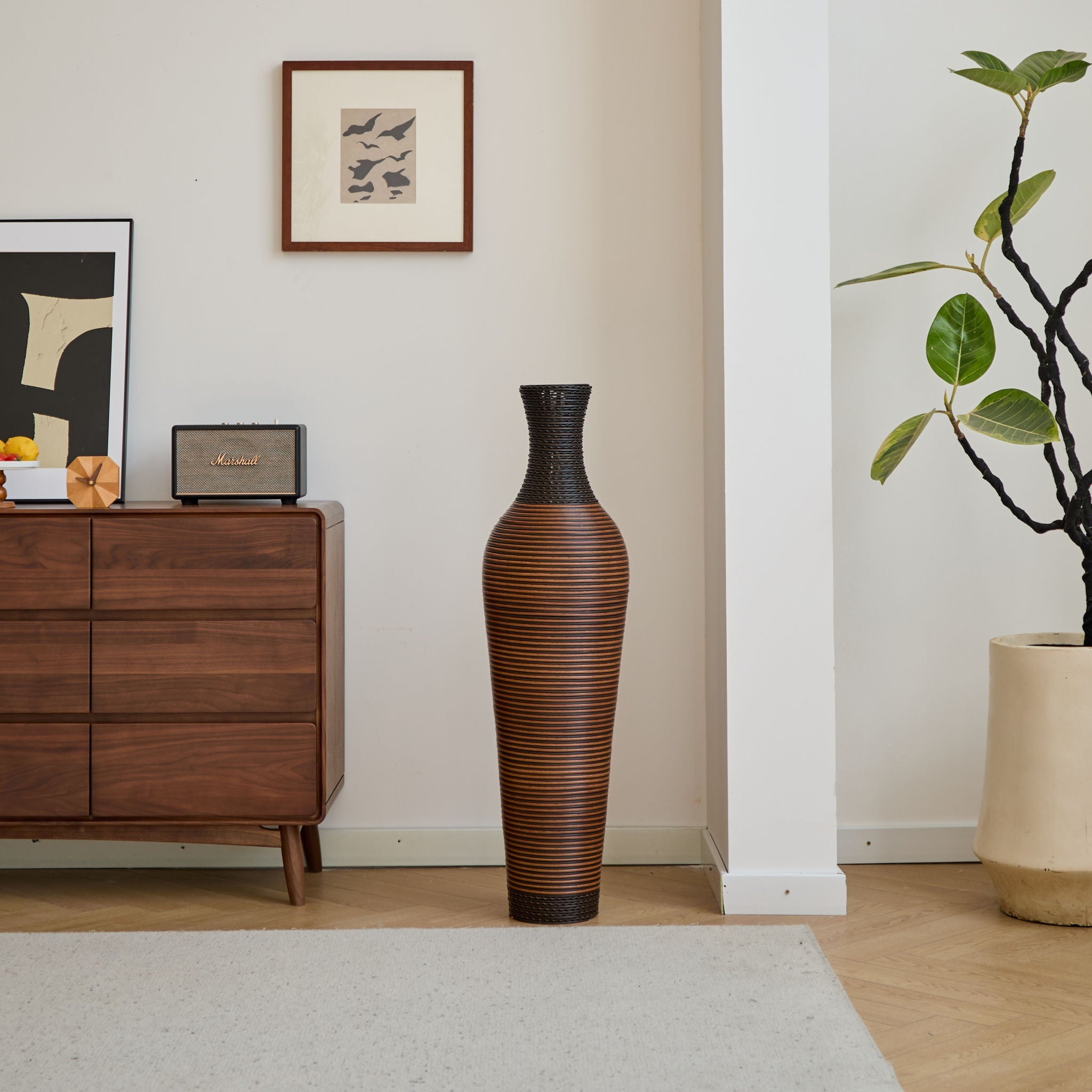 Tall Woven Floor Vase