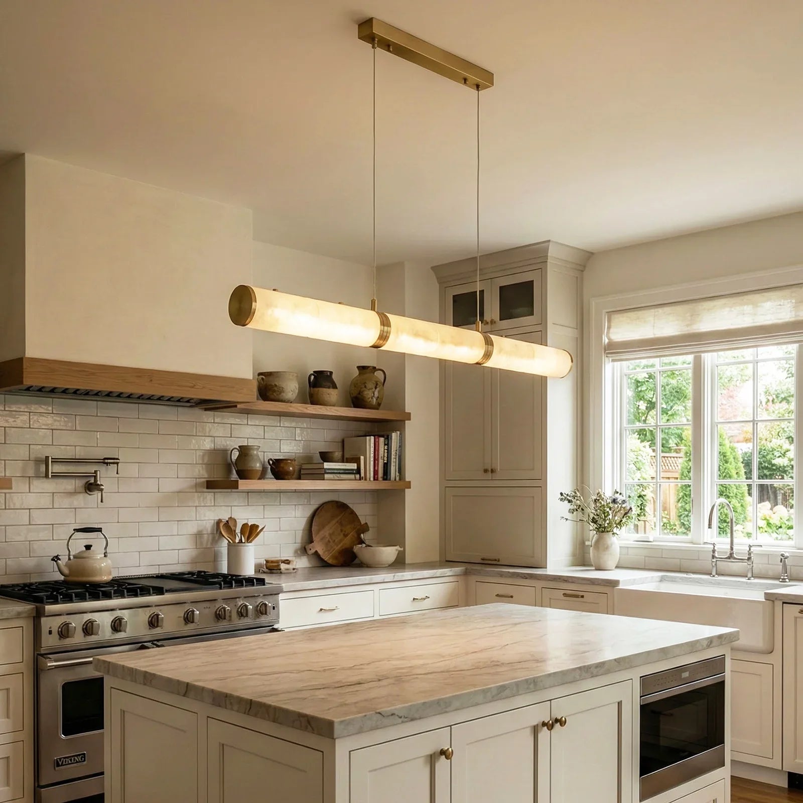 Linear Alabaster LED Pendant Light