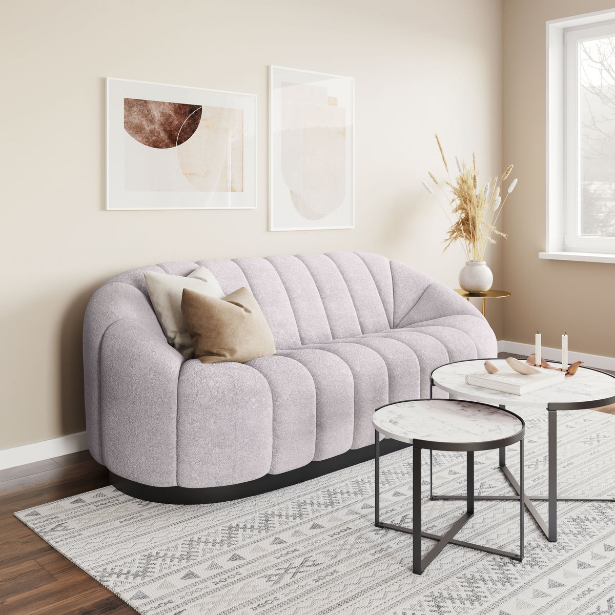 Bhutan Sofa Light Gray by Zuo Modern