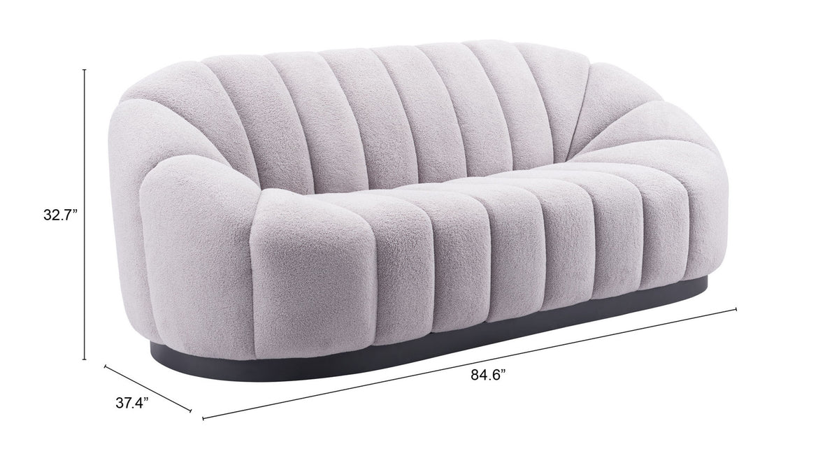 Bhutan Sofa Light Gray by Zuo Modern