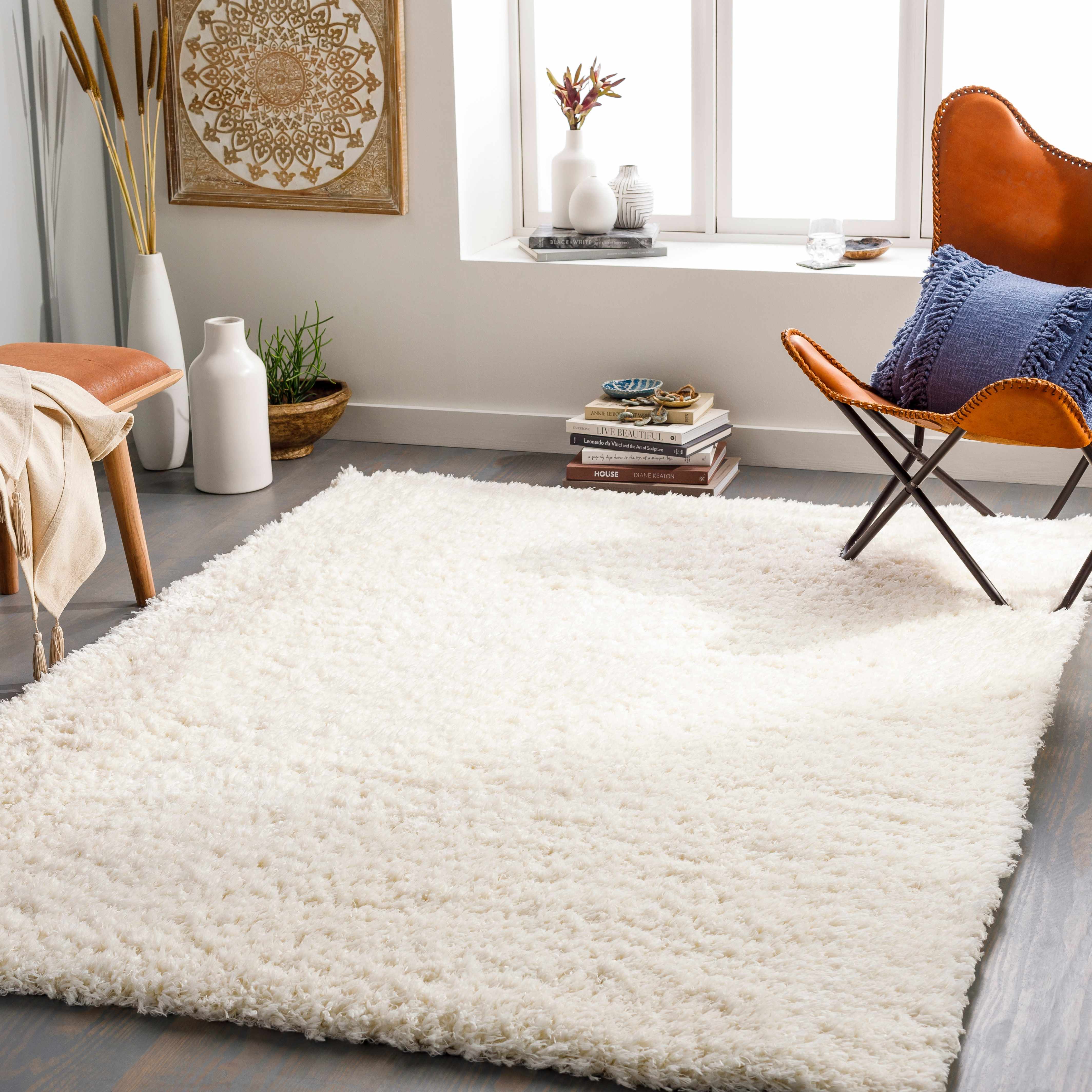 Siari Plush Cream Area Rug