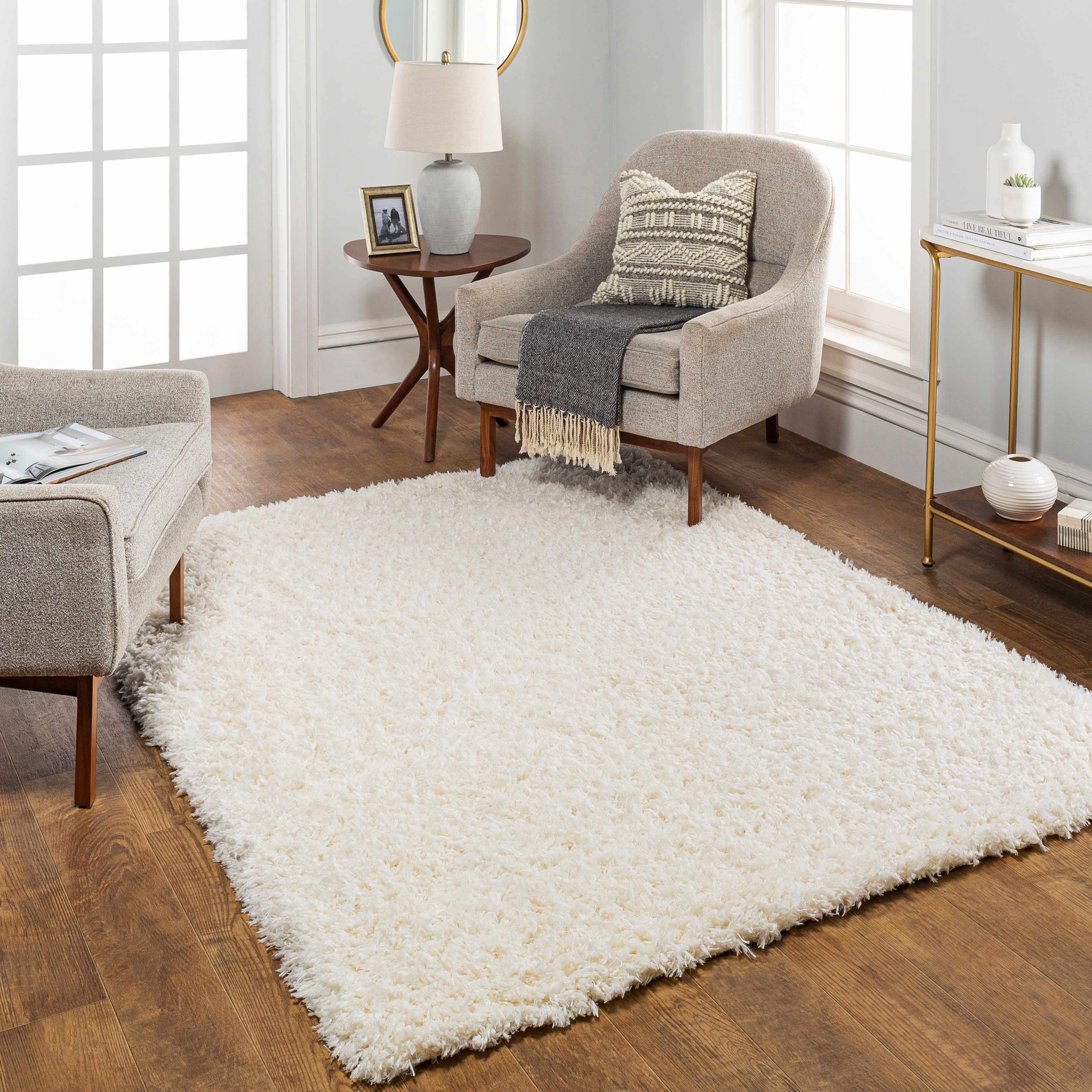 Siari Plush Cream Area Rug